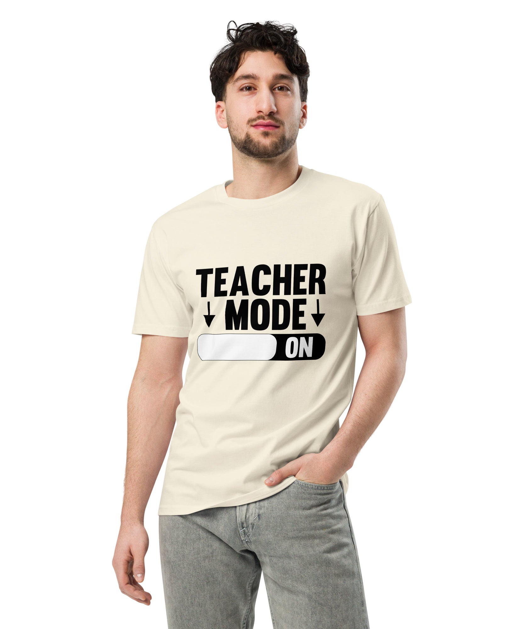Teacher Mode On Graphic Premium Cotton T-Shirt | Gallory Hive