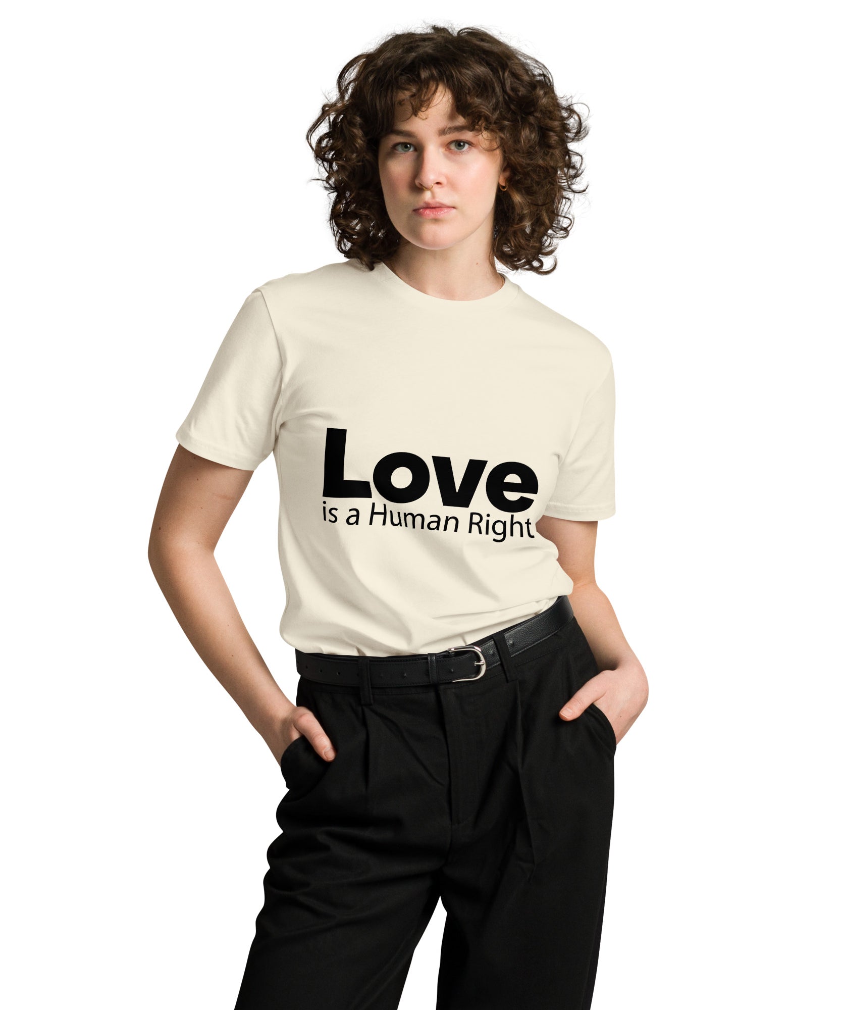 Love Is Human Right Unisex Premium Cotton T-Shirt | Gallory Hive