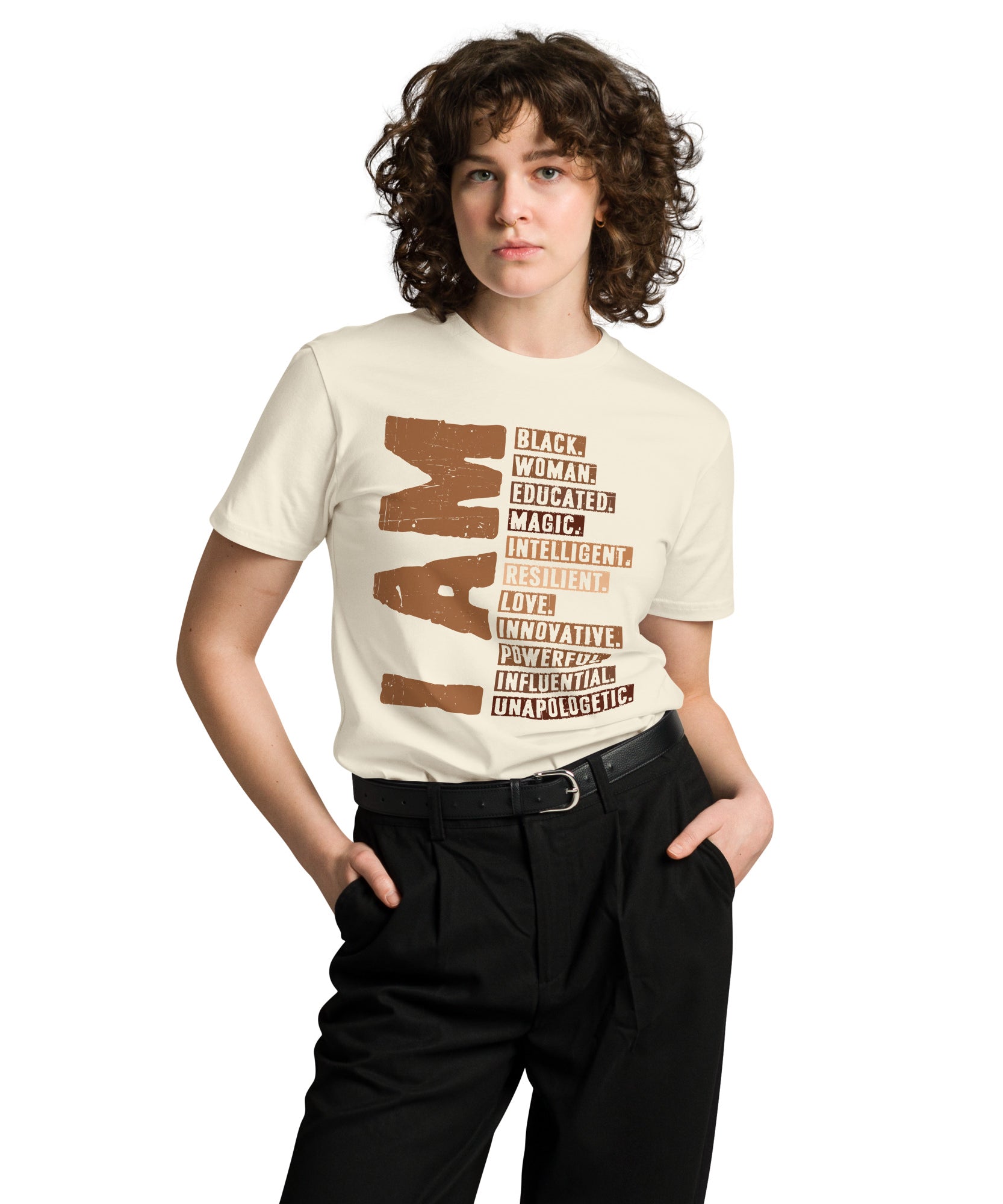 Powerful Black Woman Quote Premium Cotton T-Shirt | Gallory Hive