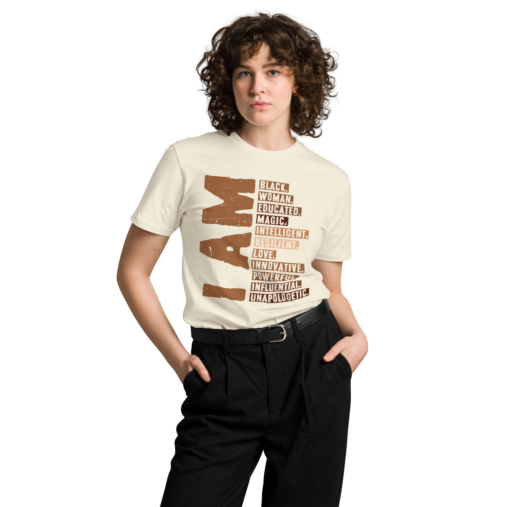 Powerful Black Woman Quote Premium Cotton T-Shirt | Gallory Hive