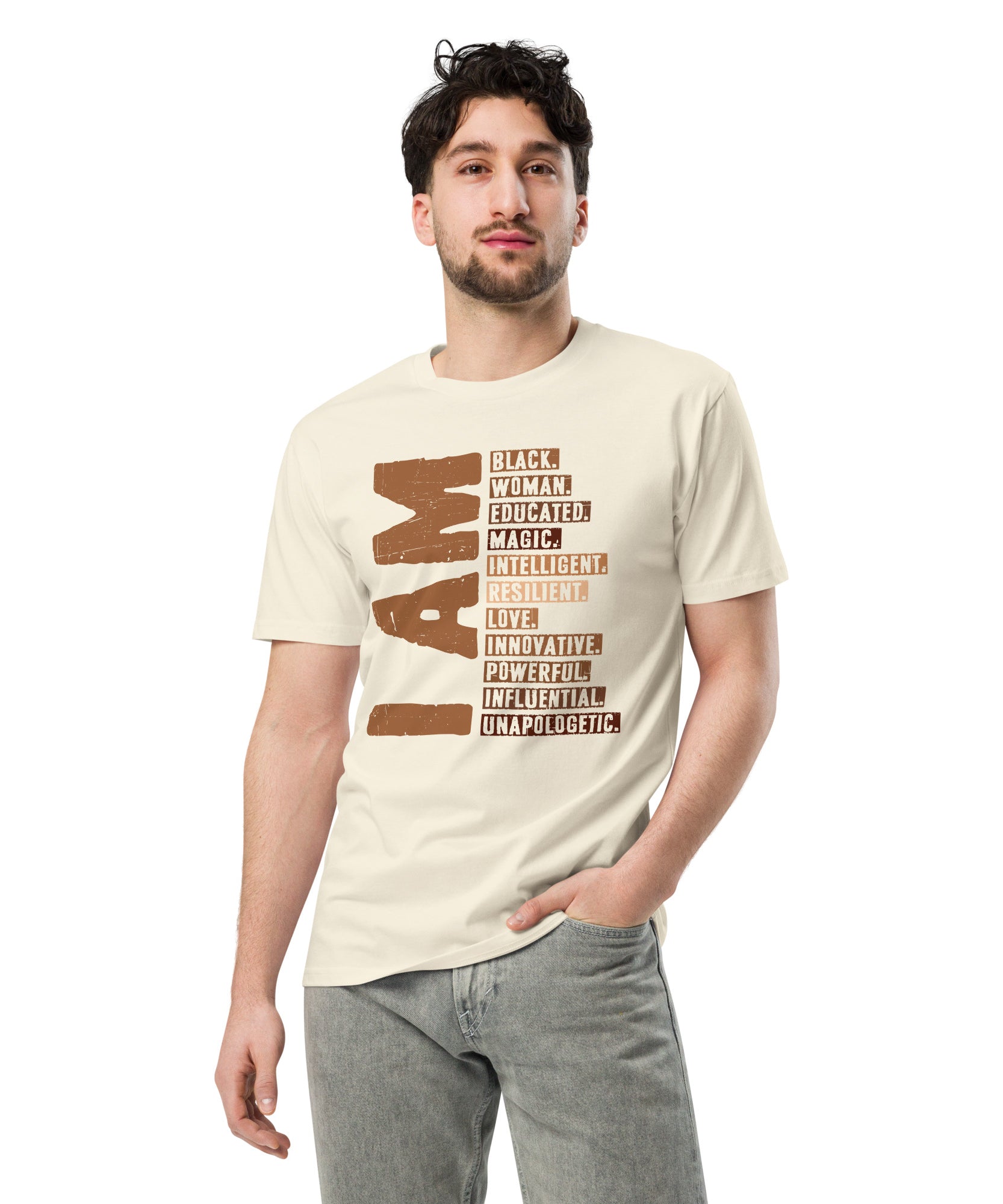Powerful Black Woman Quote Premium Cotton T-Shirt | Gallory Hive
