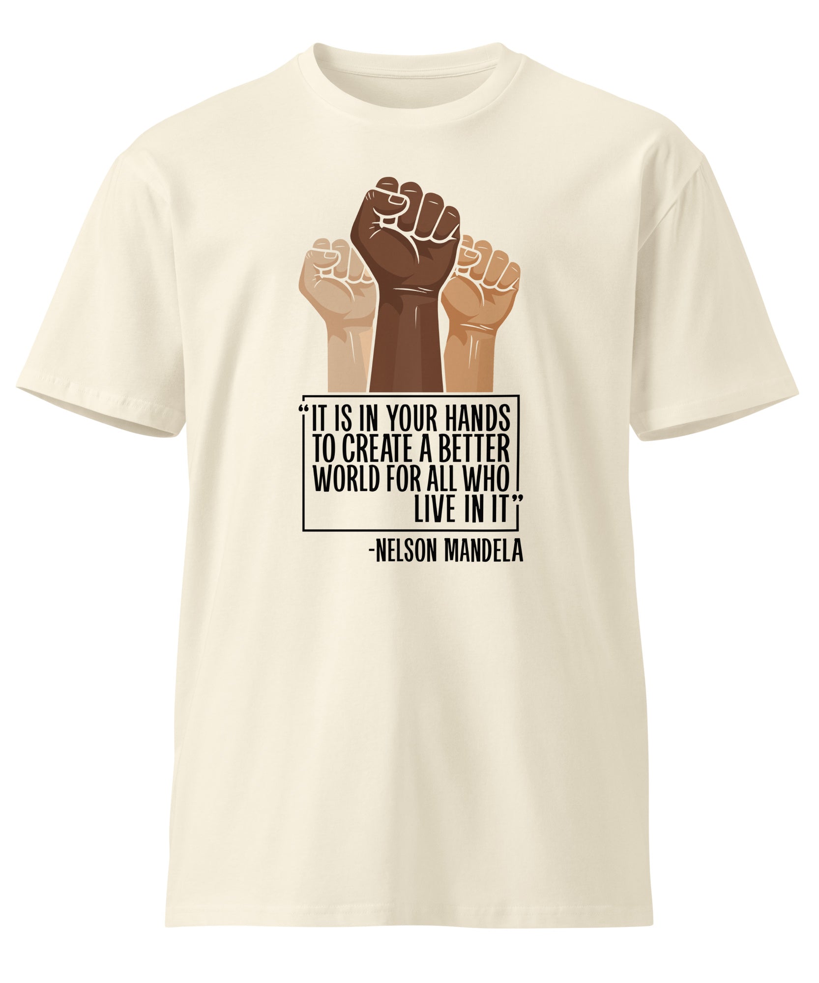 Mandela Inspirational Unisex Premium Cotton T-Shirt | Gallory Hive