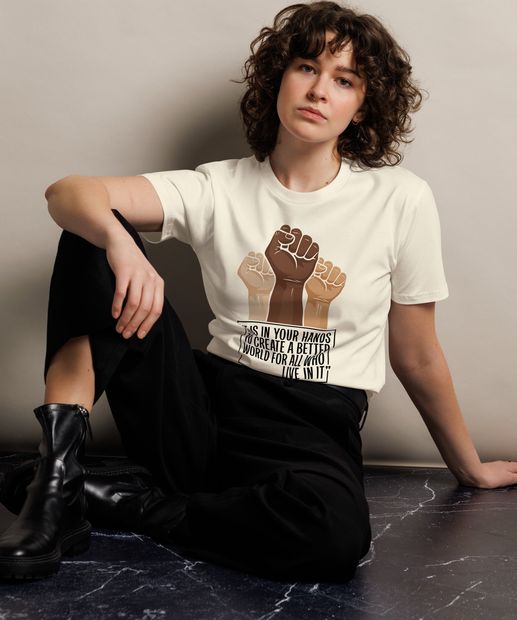 Mandela Inspirational Unisex Premium Cotton T-Shirt | Gallory Hive