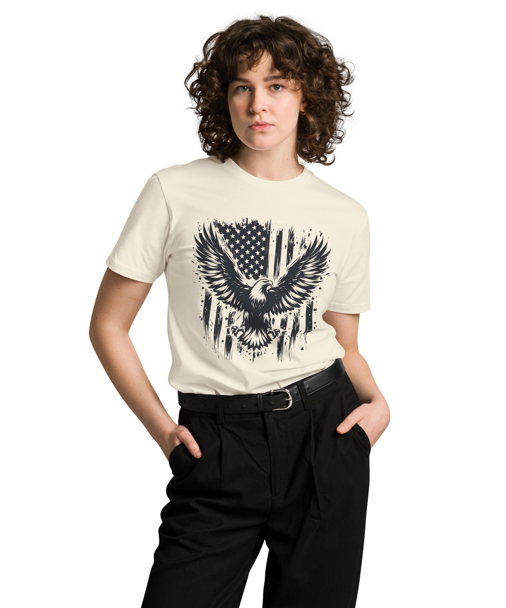 American Eagle Unisex Cotton T-Shirt | Gallory Hive