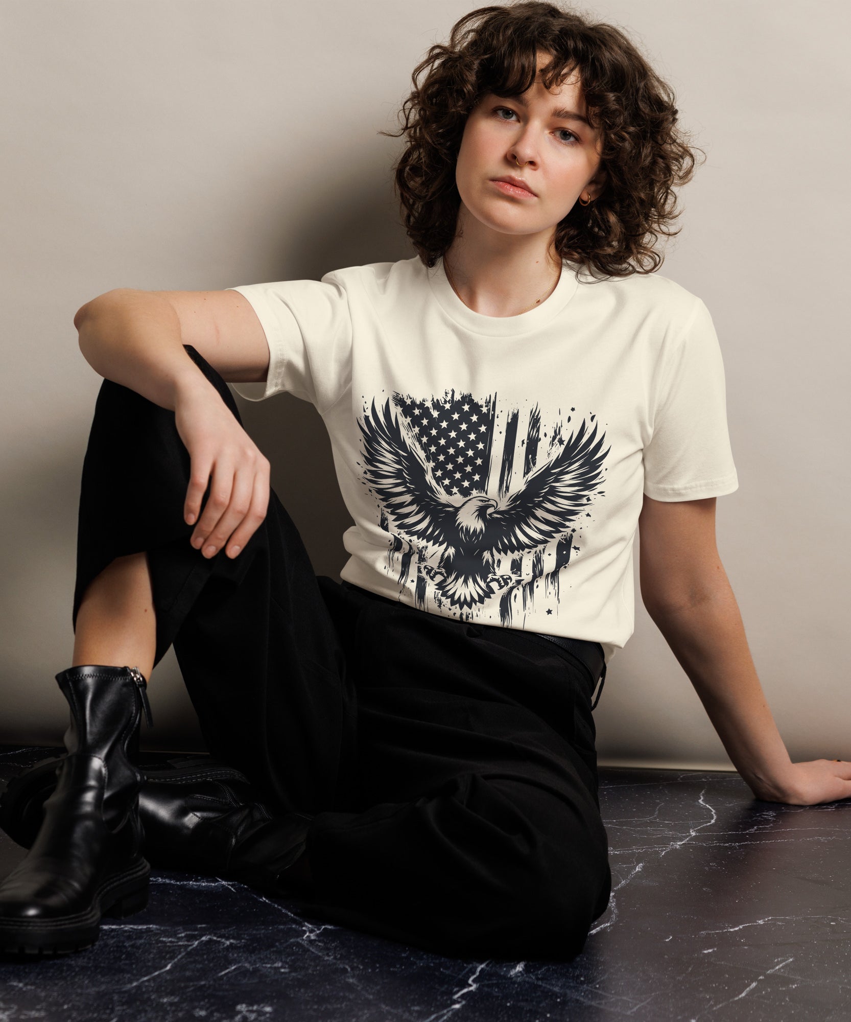 American Eagle Unisex Cotton T-Shirt | Gallory Hive