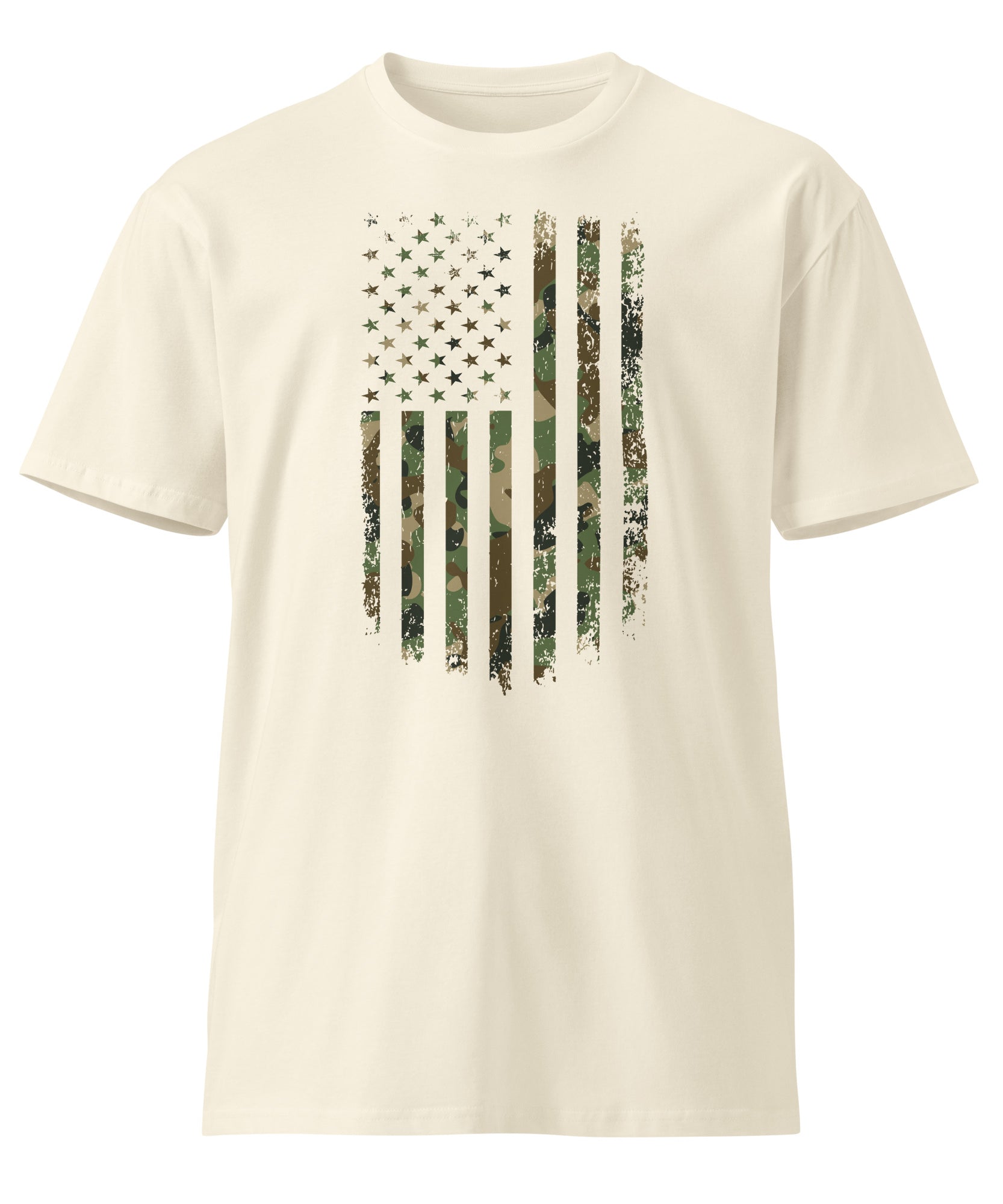 Military Style USA Flag Premium Cotton T-Shirt | Gallory Hive