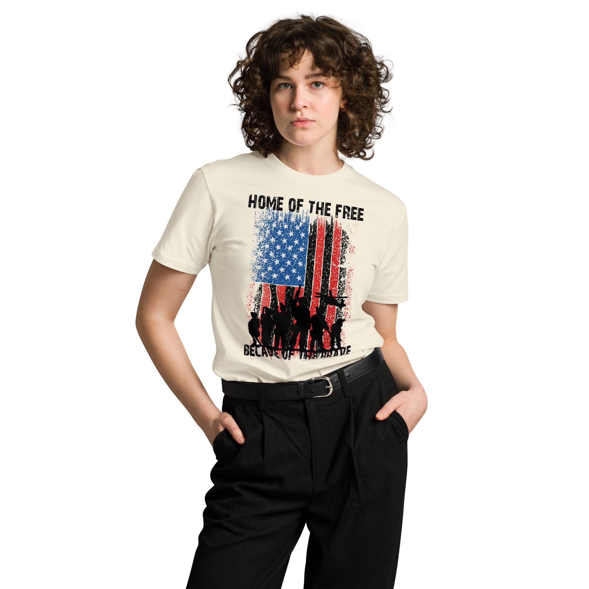 American Freedom Soldier Graphic Premium T-Shirt | Gallory Hive