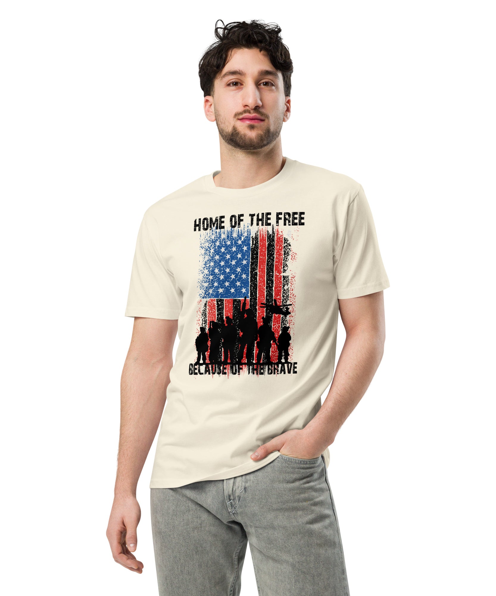 American Freedom Soldier Graphic Premium T-Shirt | Gallory Hive