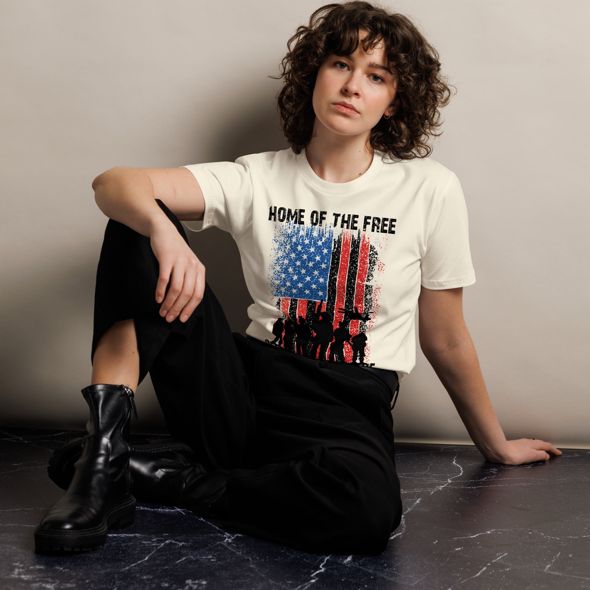 American Freedom Soldier Graphic Premium T-Shirt | Gallory Hive