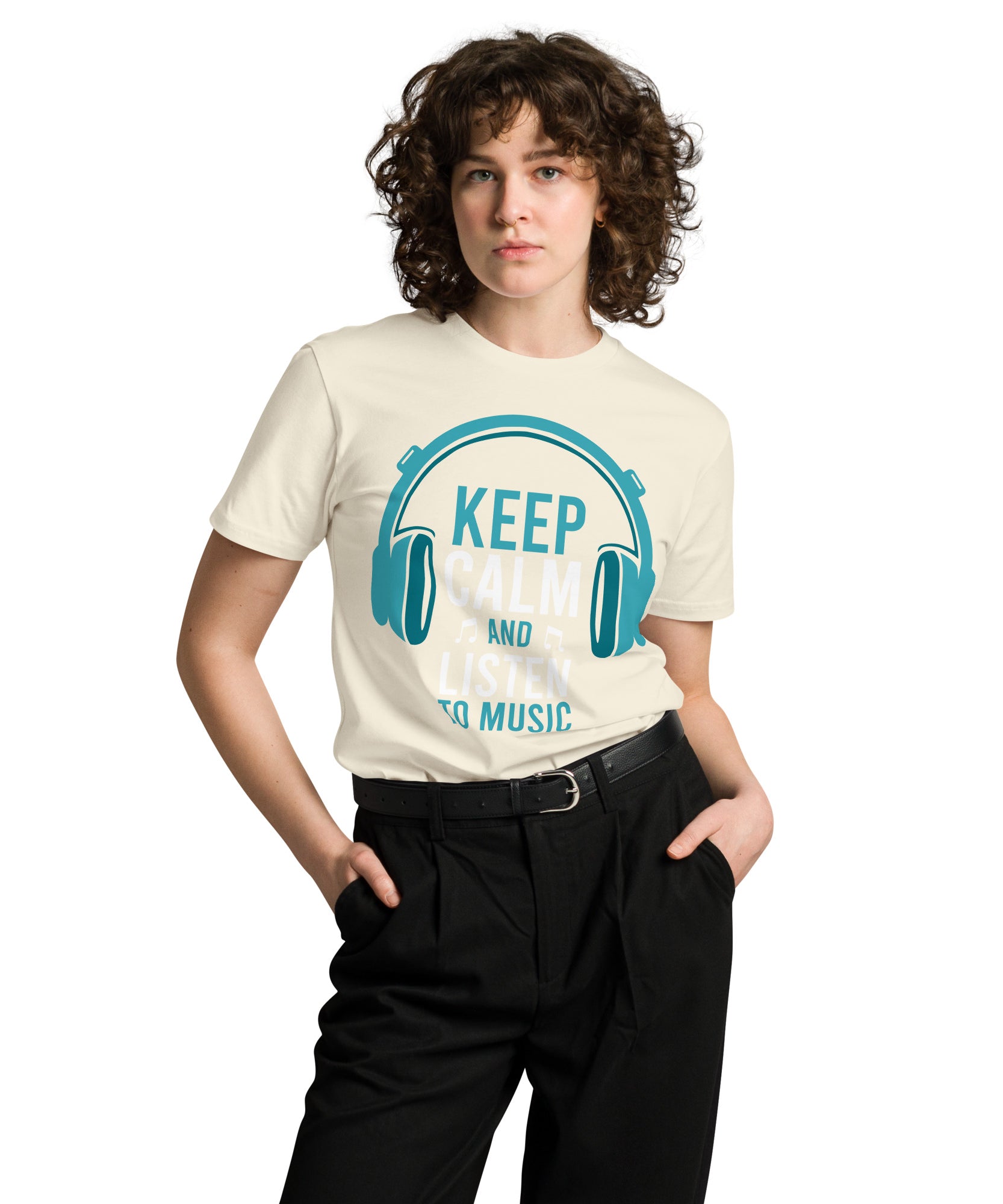 Keep Calm Listen Music Lover T-Shirt | Gallory Hive