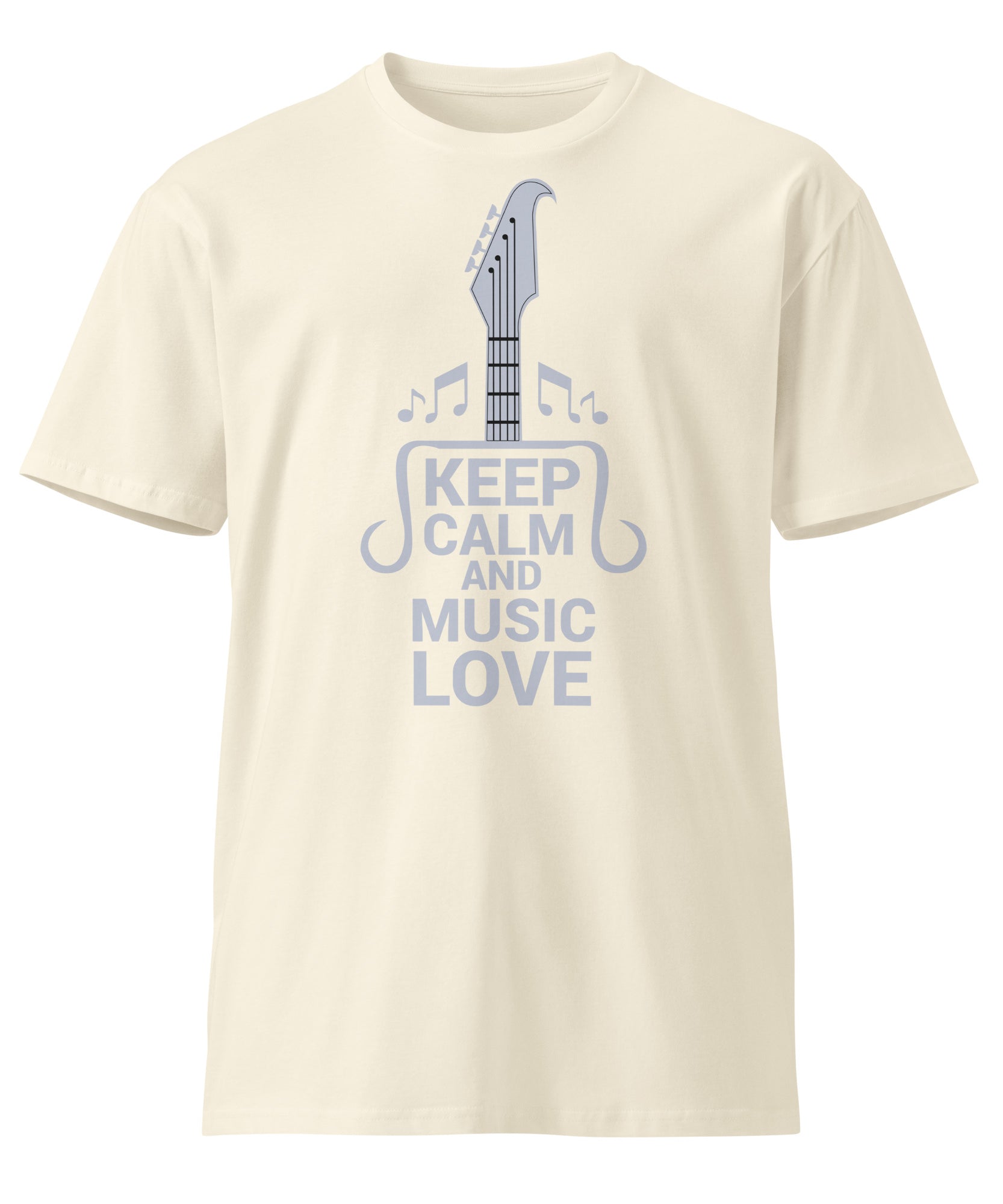 Keep Calm and Music Love Guitar T-Shirt | Gallory Hive