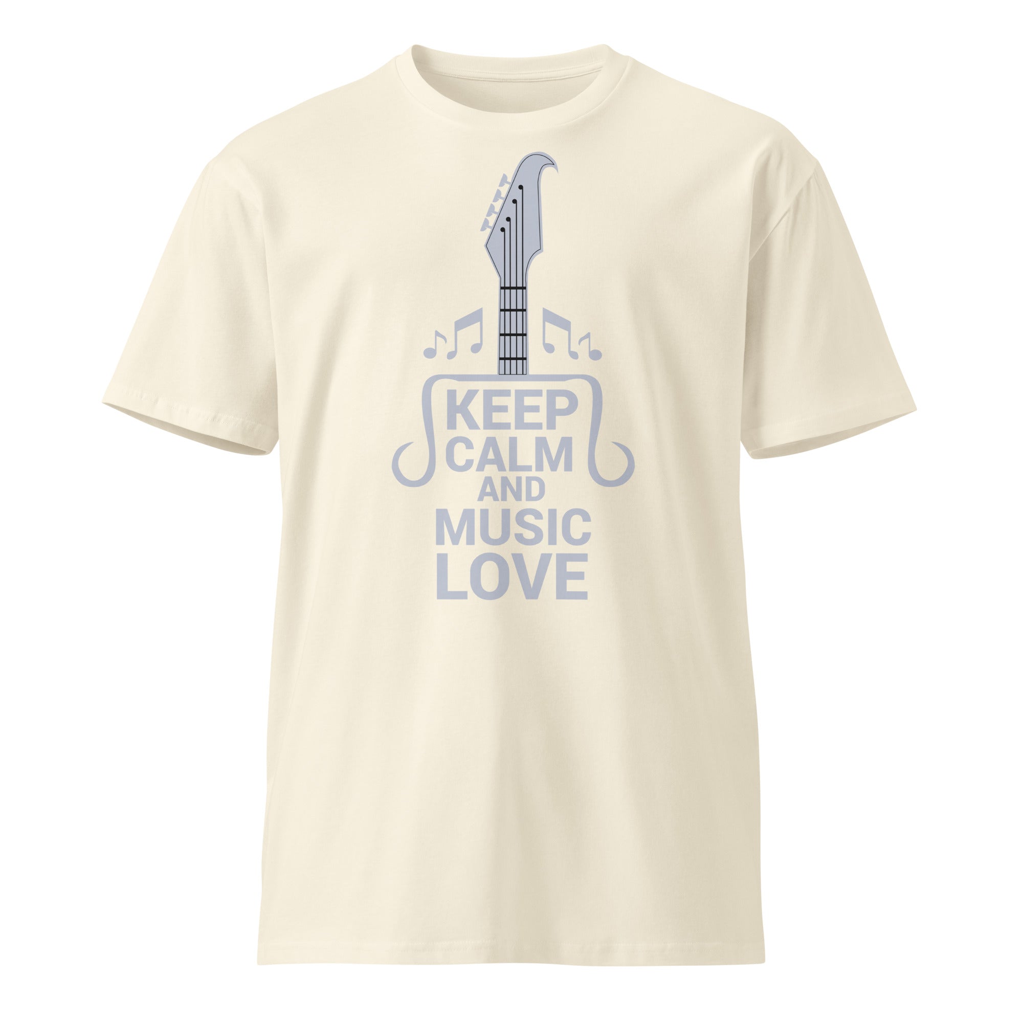 Keep Calm and Music Love Guitar T-Shirt | Gallory Hive
