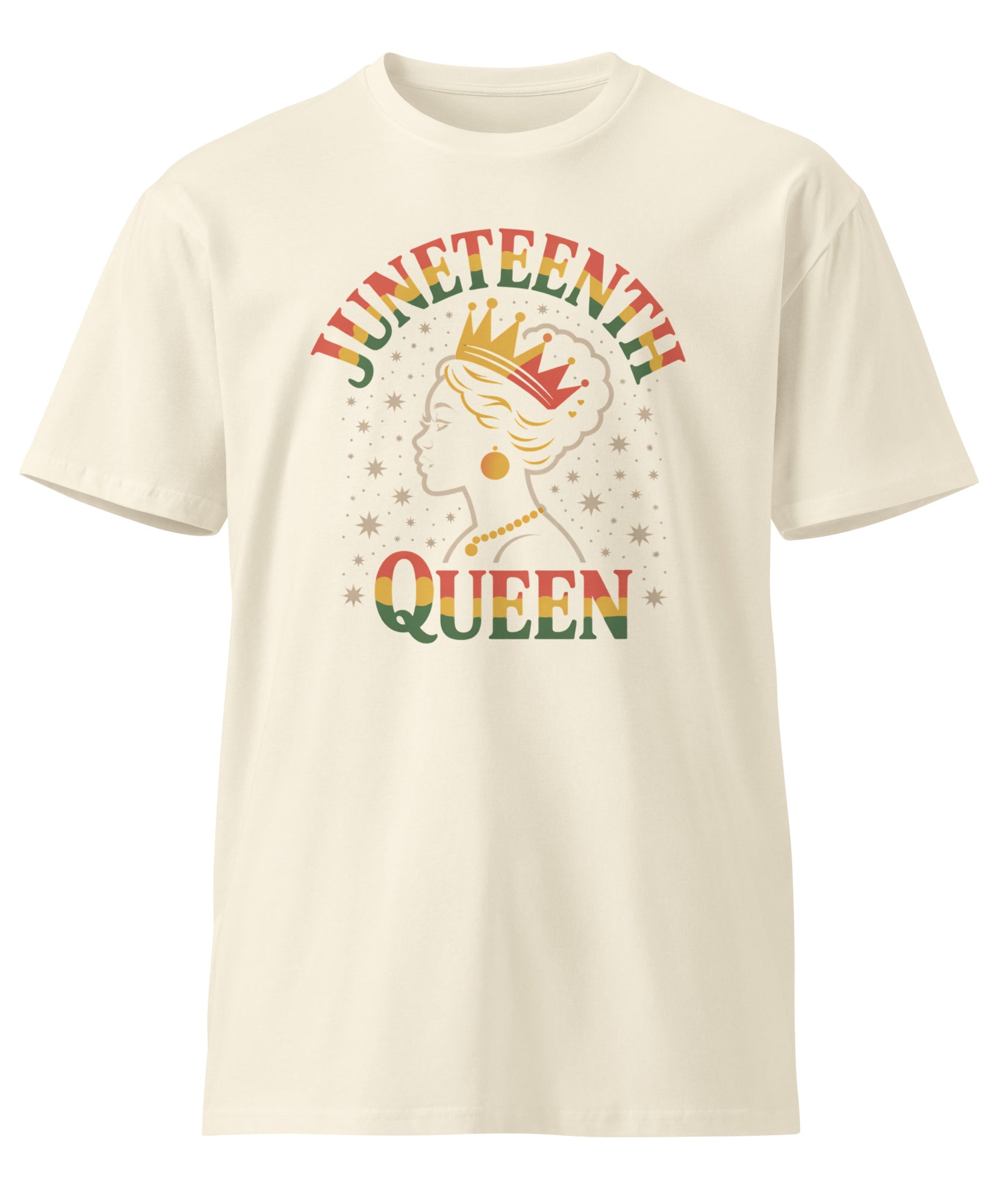 Juneteenth Queen Crown Afro Graphic Unisex Premium T-Shirt | Gallory Hive