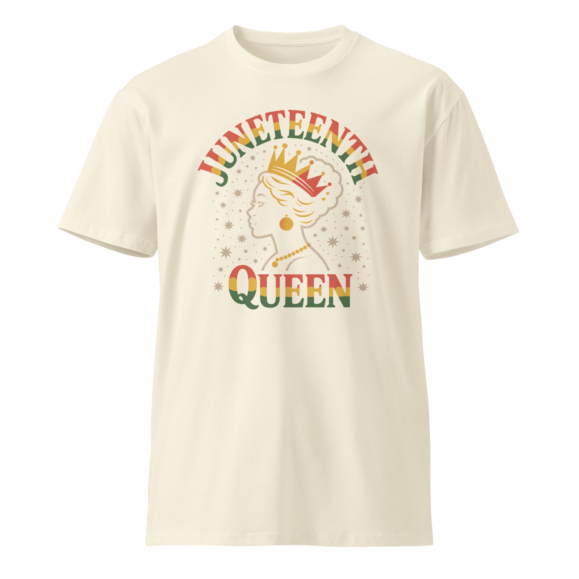 Juneteenth Queen Crown Afro Graphic Unisex Premium T-Shirt | Gallory Hive