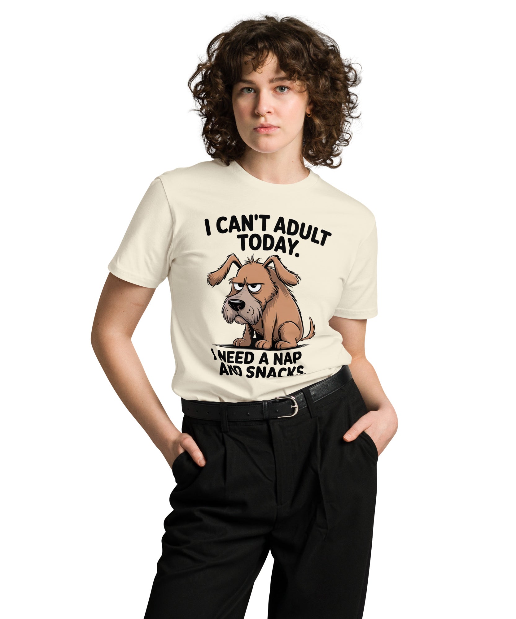 I Can't Adult Today Funny Dog Unisex Premium T-Shirt | Gallory Hive