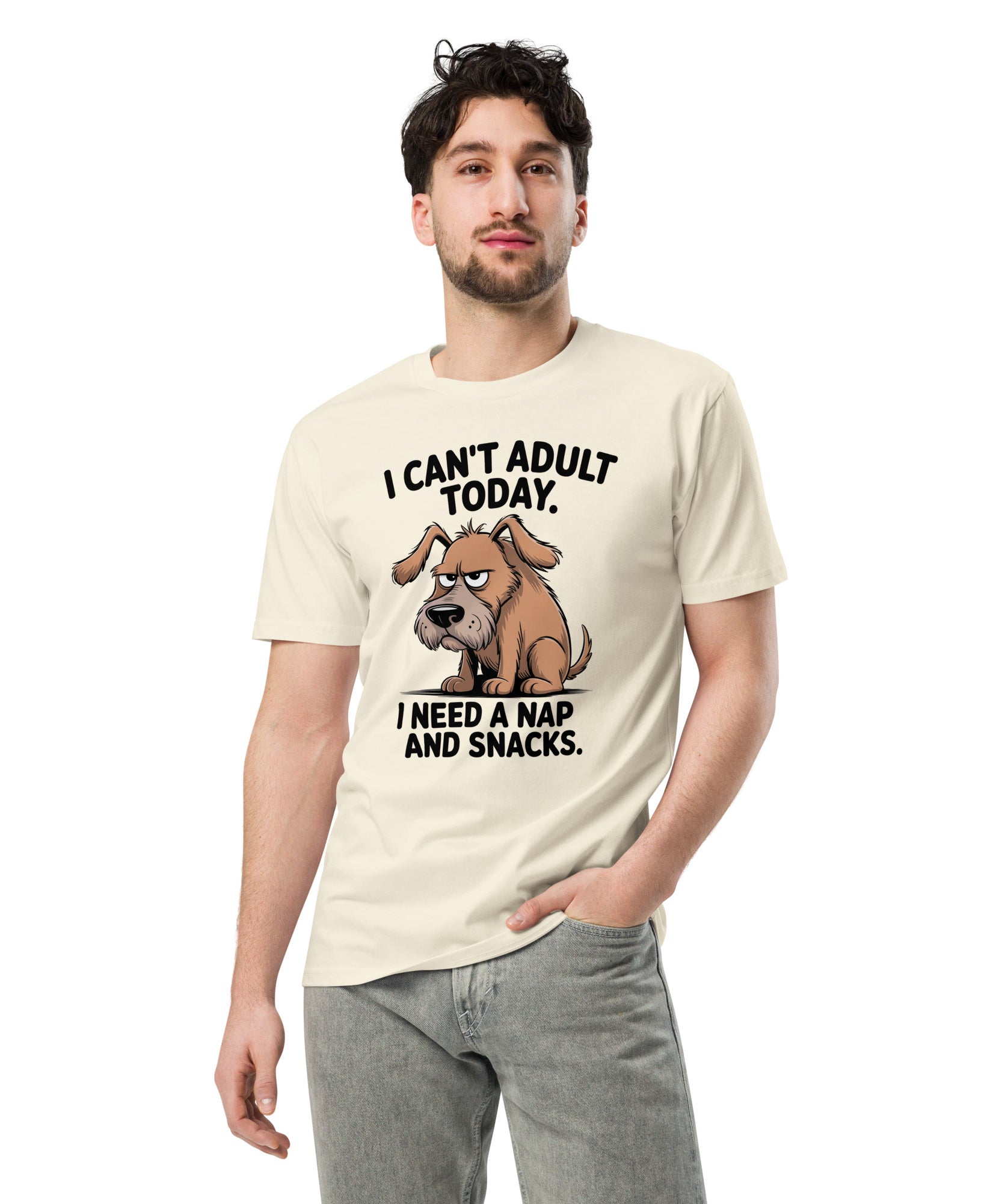 I Can't Adult Today Funny Dog Unisex Premium T-Shirt | Gallory Hive