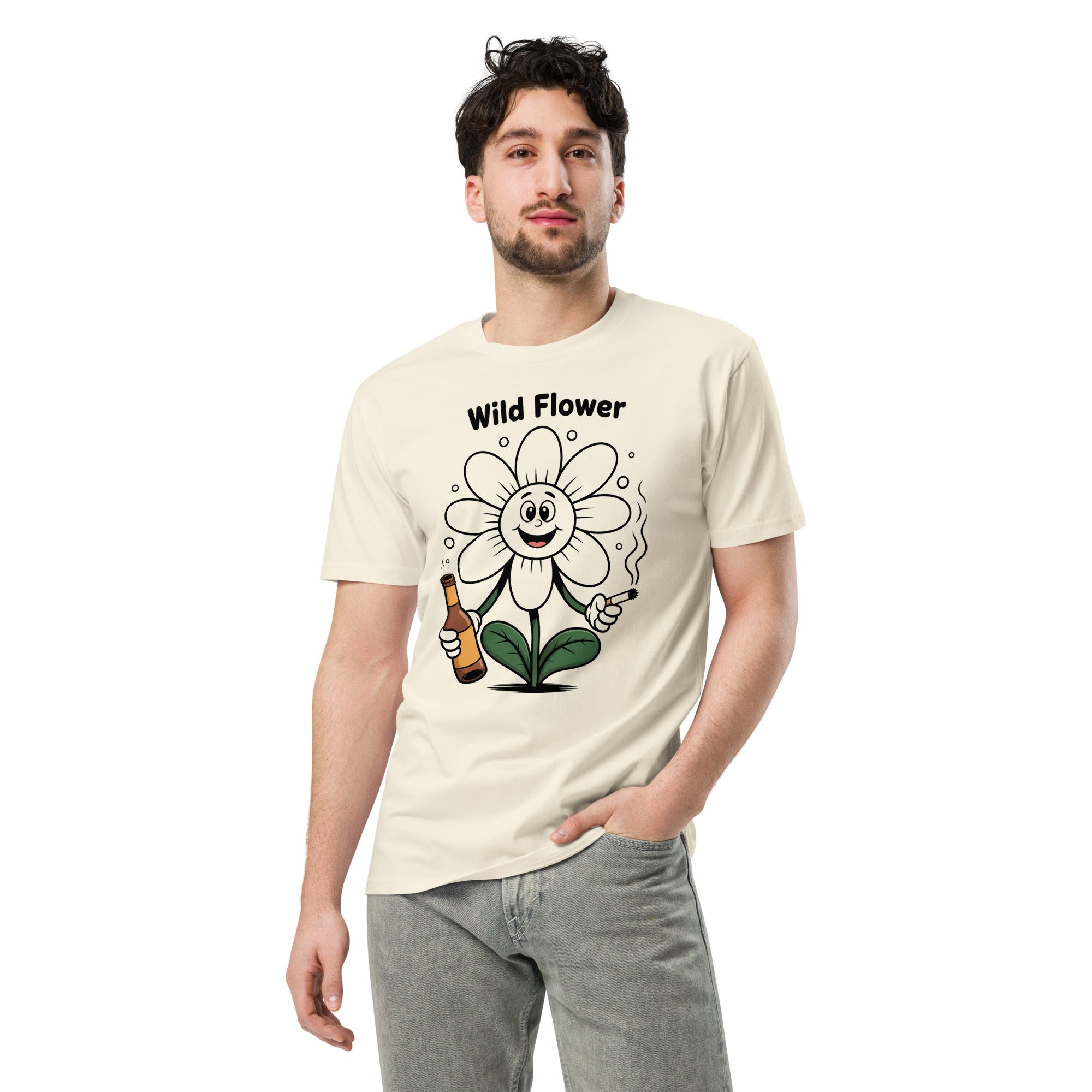 Wildflower Funny Unisex Premium Cotton Graphic T-Shirt | Gallory Hive