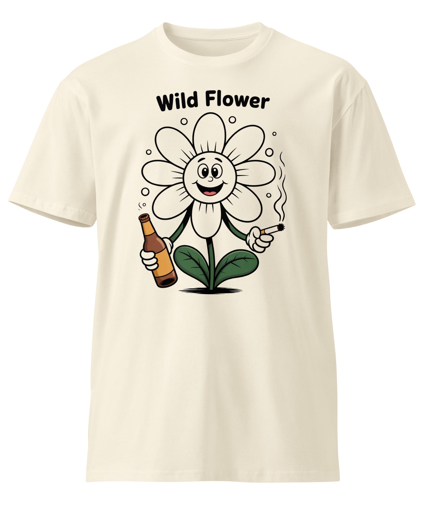 Wildflower Funny Unisex Premium Cotton Graphic T-Shirt | Gallory Hive