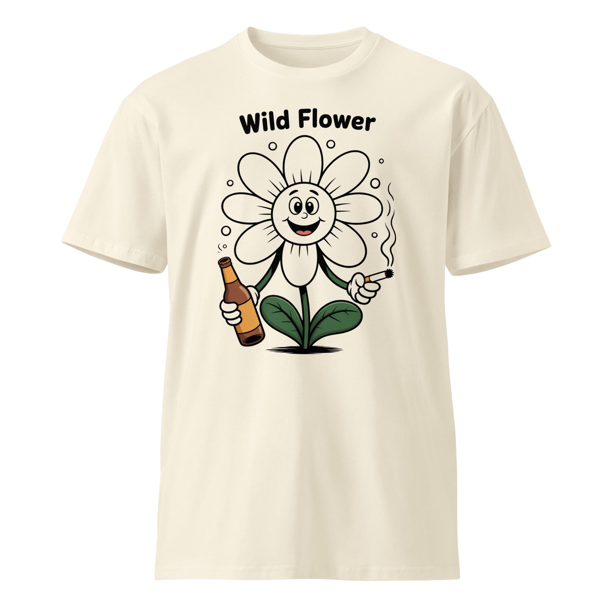 Wildflower Funny Unisex Premium Cotton Graphic T-Shirt | Gallory Hive