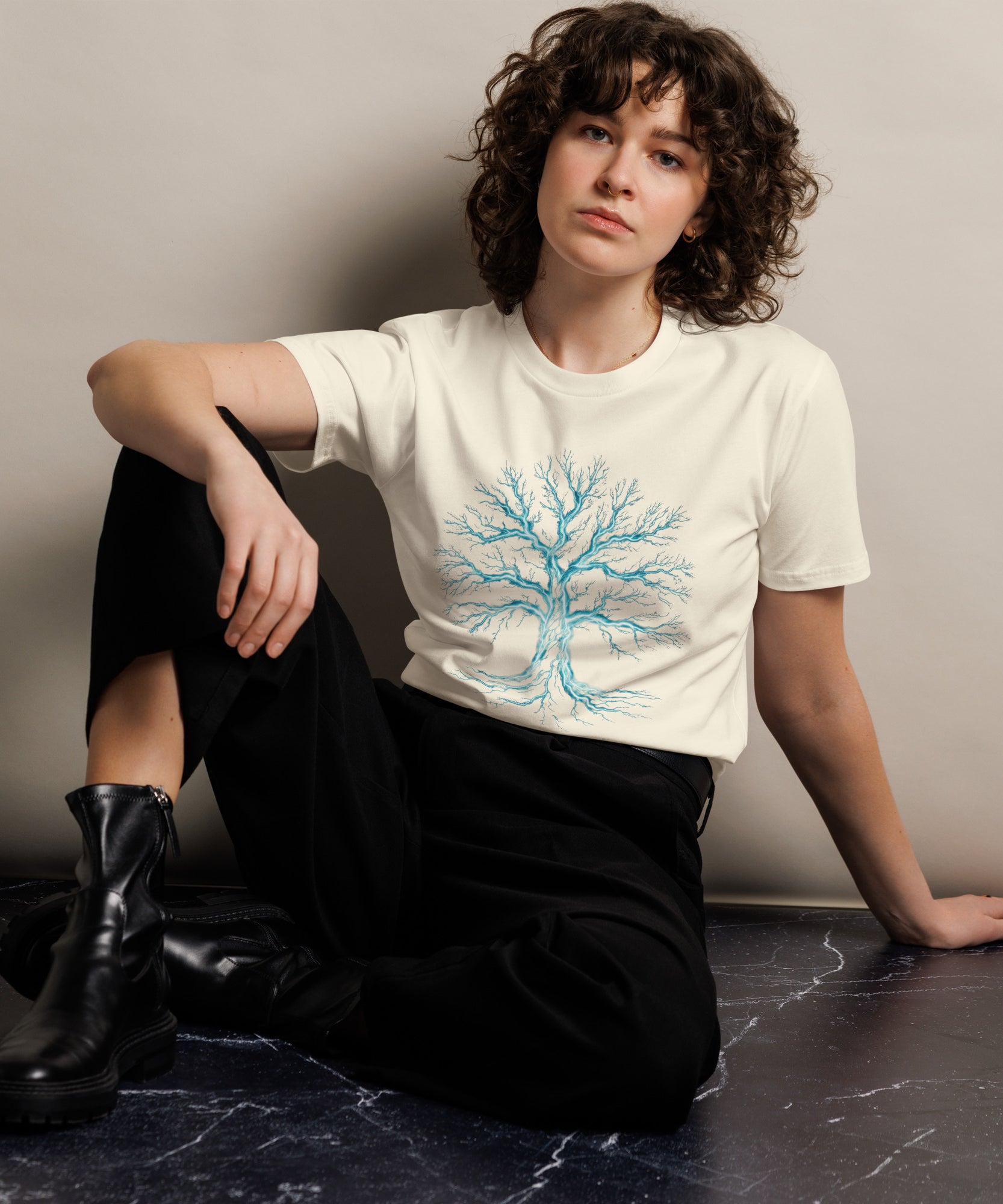 Glowing Mystic Tree of Life Graphic Unisex Premium T-shirt | Gallory Hive