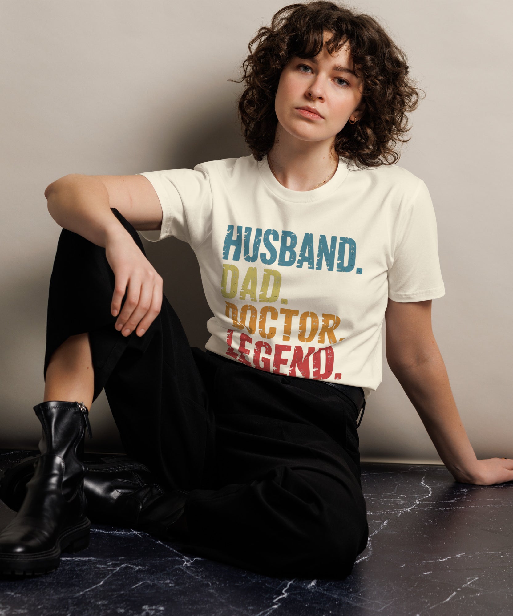 Husband Dad Doctor Legend Funny Doctor Unisex Premium T-Shirt | Gallory Hive