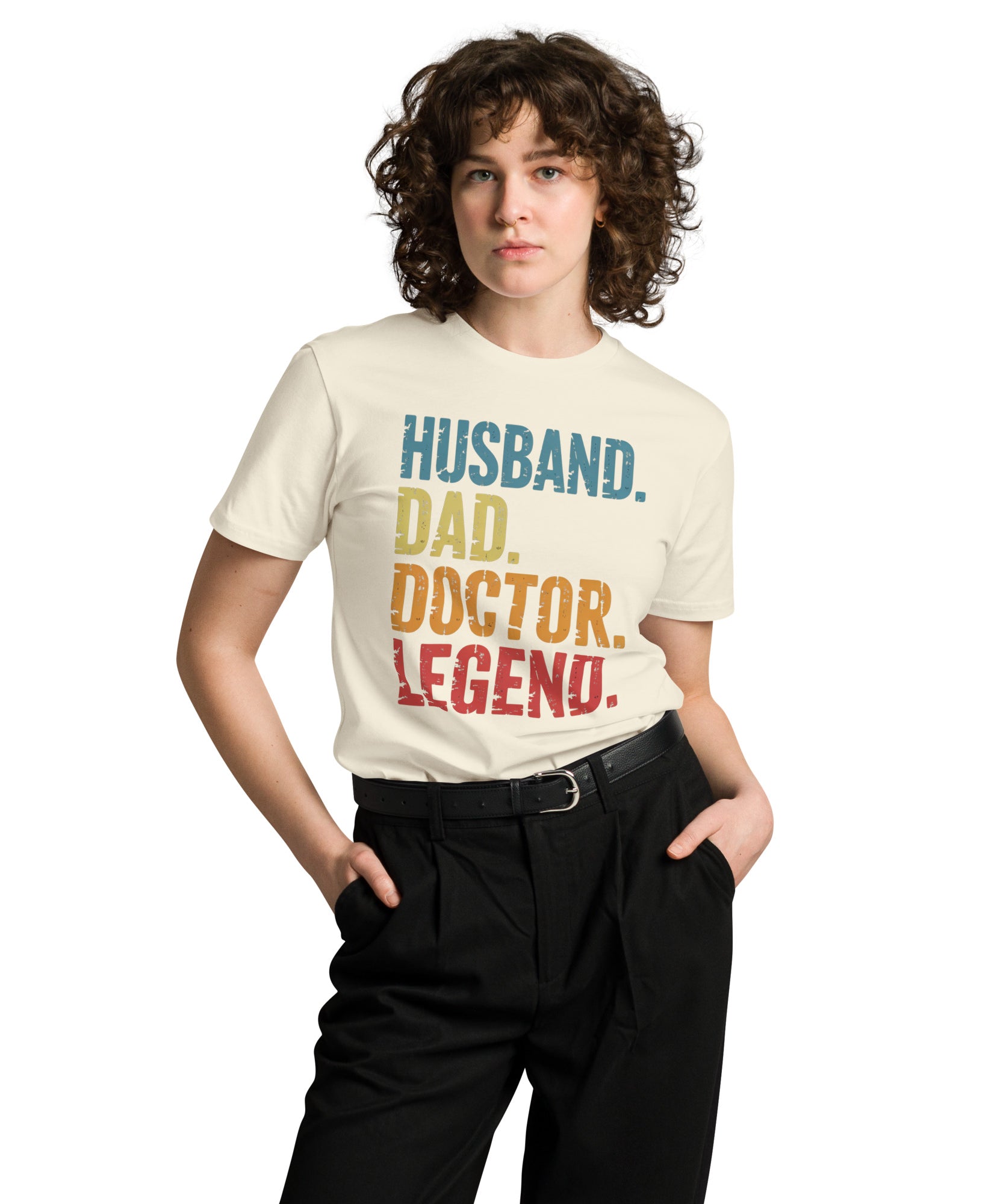 Husband Dad Doctor Legend Funny Doctor Unisex Premium T-Shirt | Gallory Hive