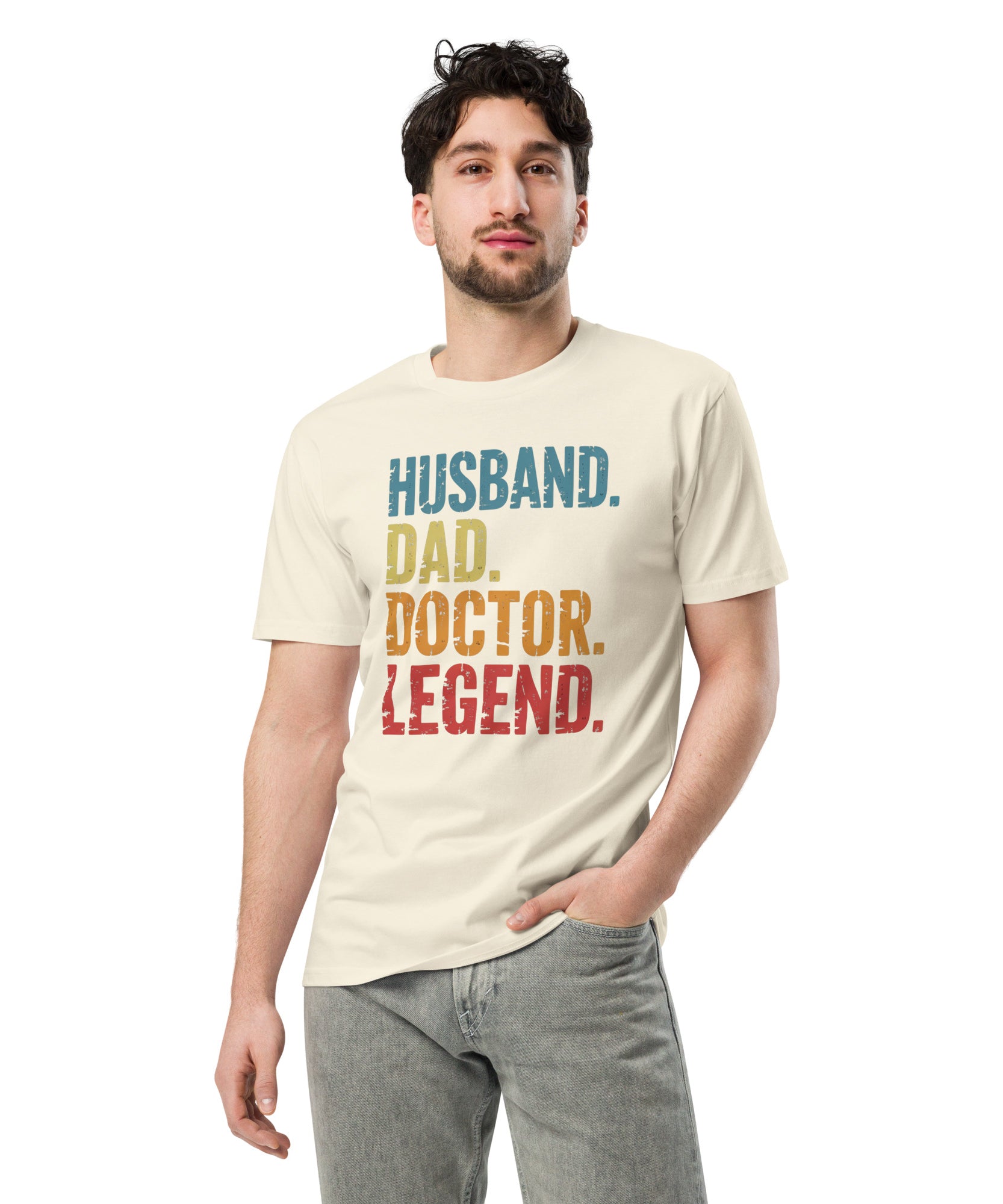 Husband Dad Doctor Legend Funny Doctor Unisex Premium T-Shirt | Gallory Hive