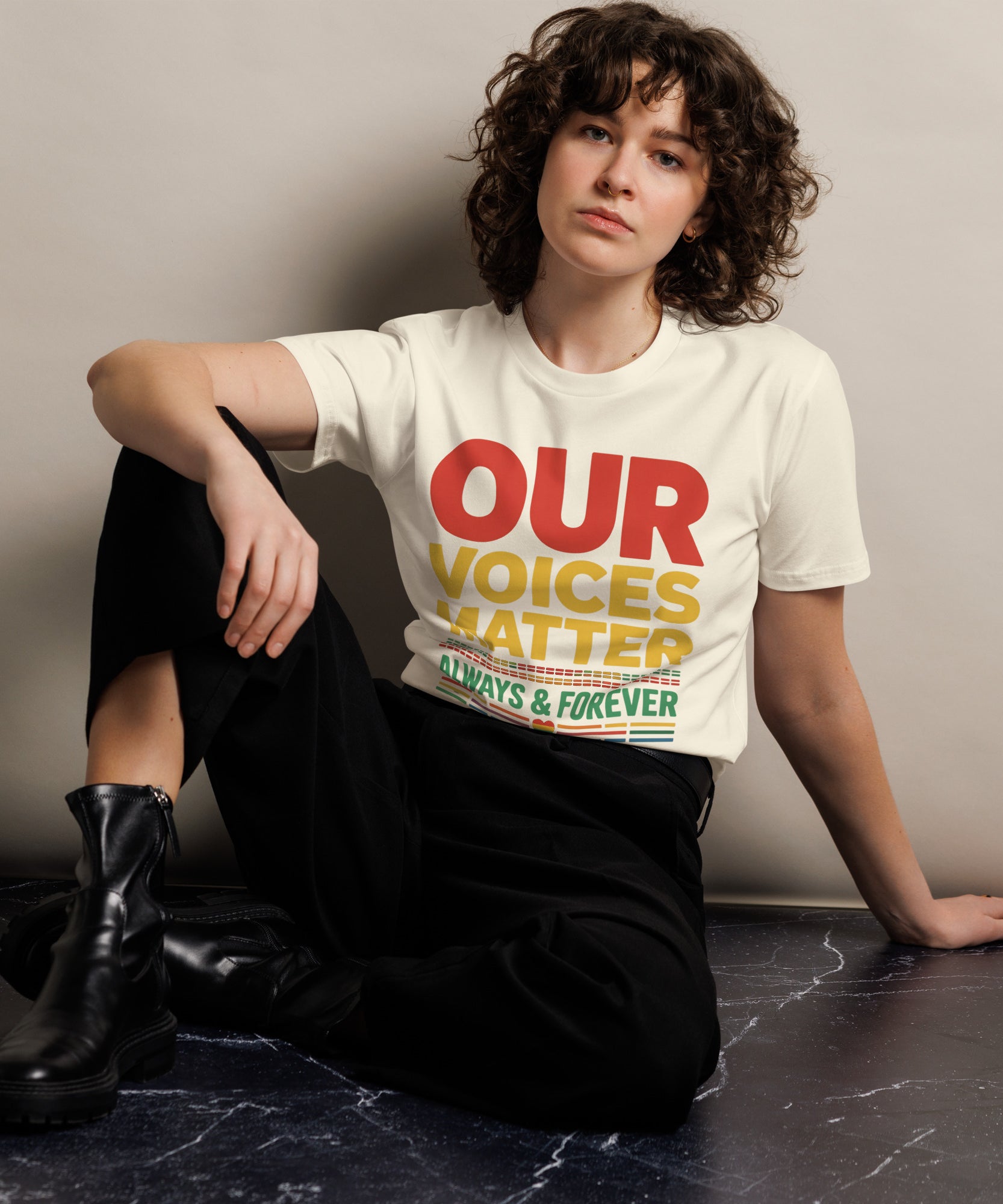 Our Voices Matter Always & Forever Pride Unisex Premium T-shirt | Gallory Hive
