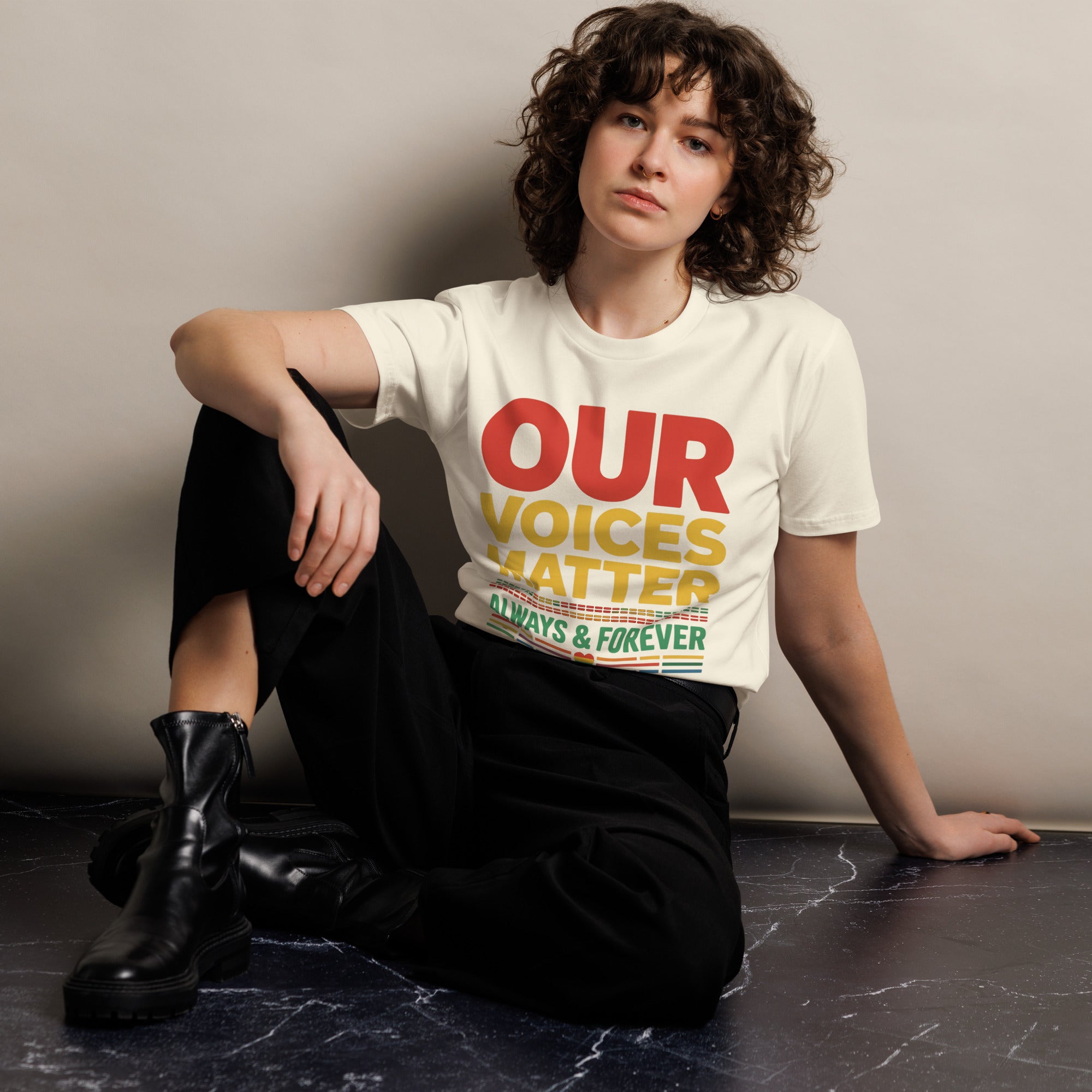 Our Voices Matter Always & Forever Pride Unisex Premium T-shirt | Gallory Hive