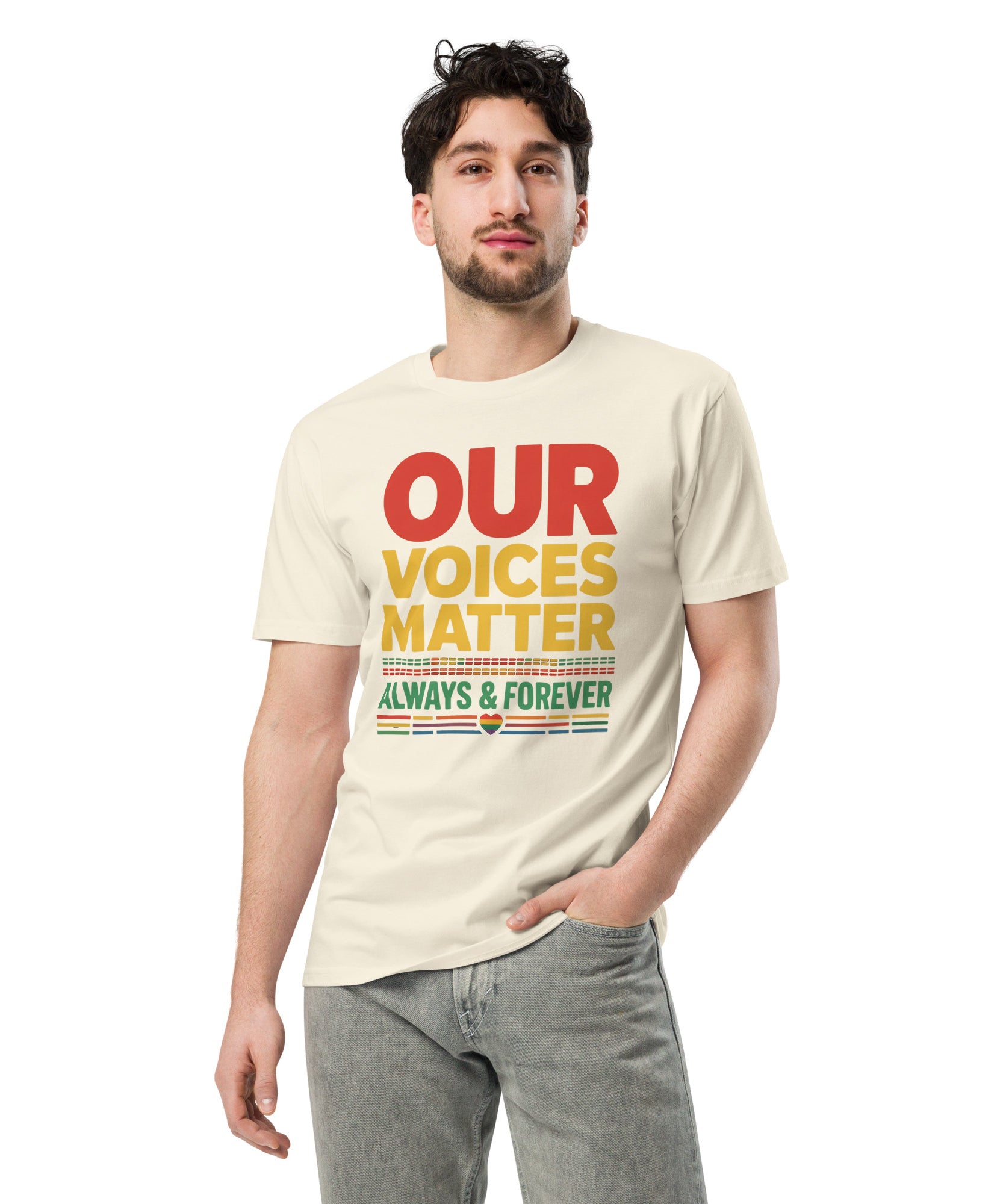 Our Voices Matter Always & Forever Pride Unisex Premium T-shirt | Gallory Hive