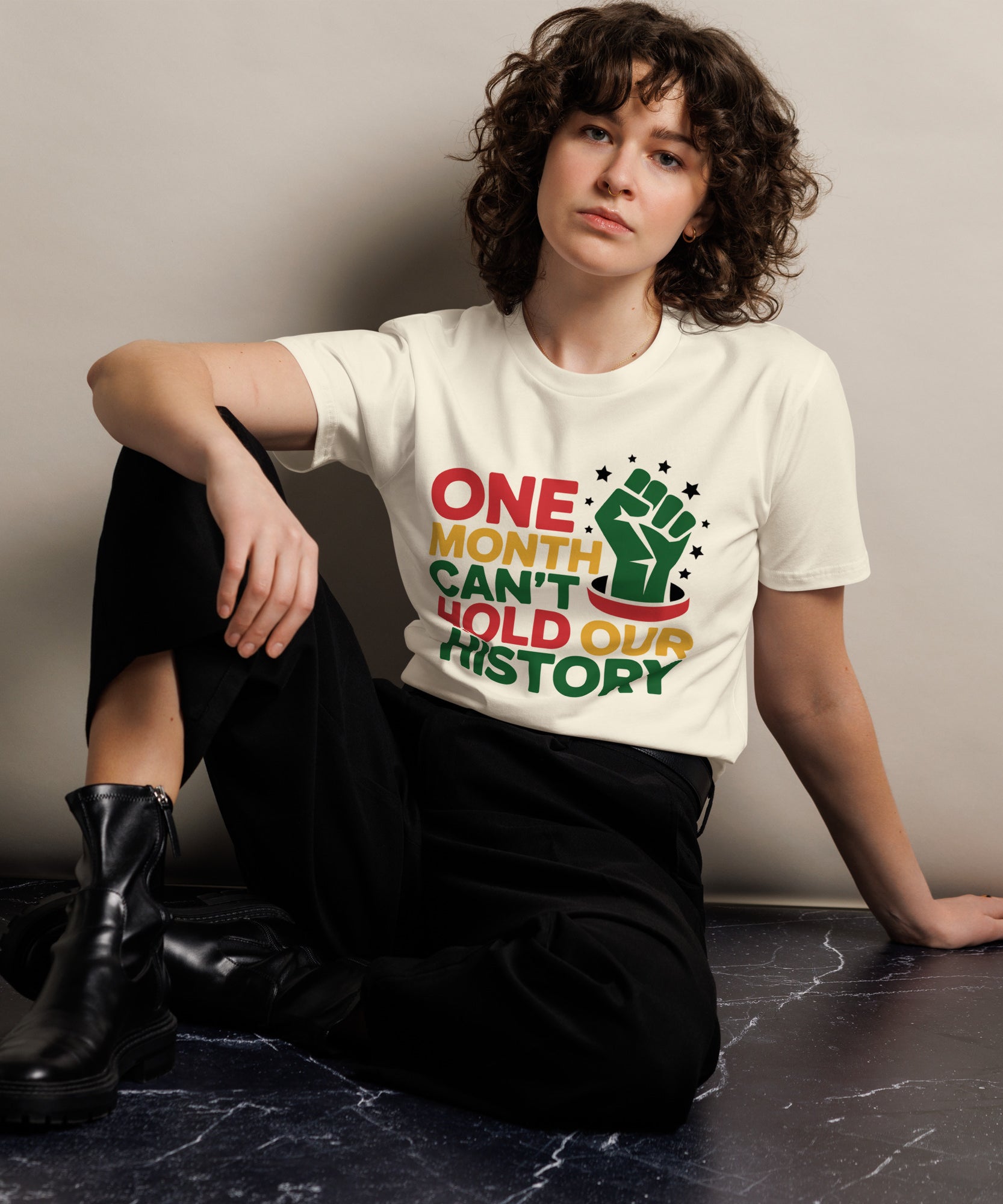 One Month Can't Hold Our History Black Pride Unisex Premium T-shirt | Gallory Hive