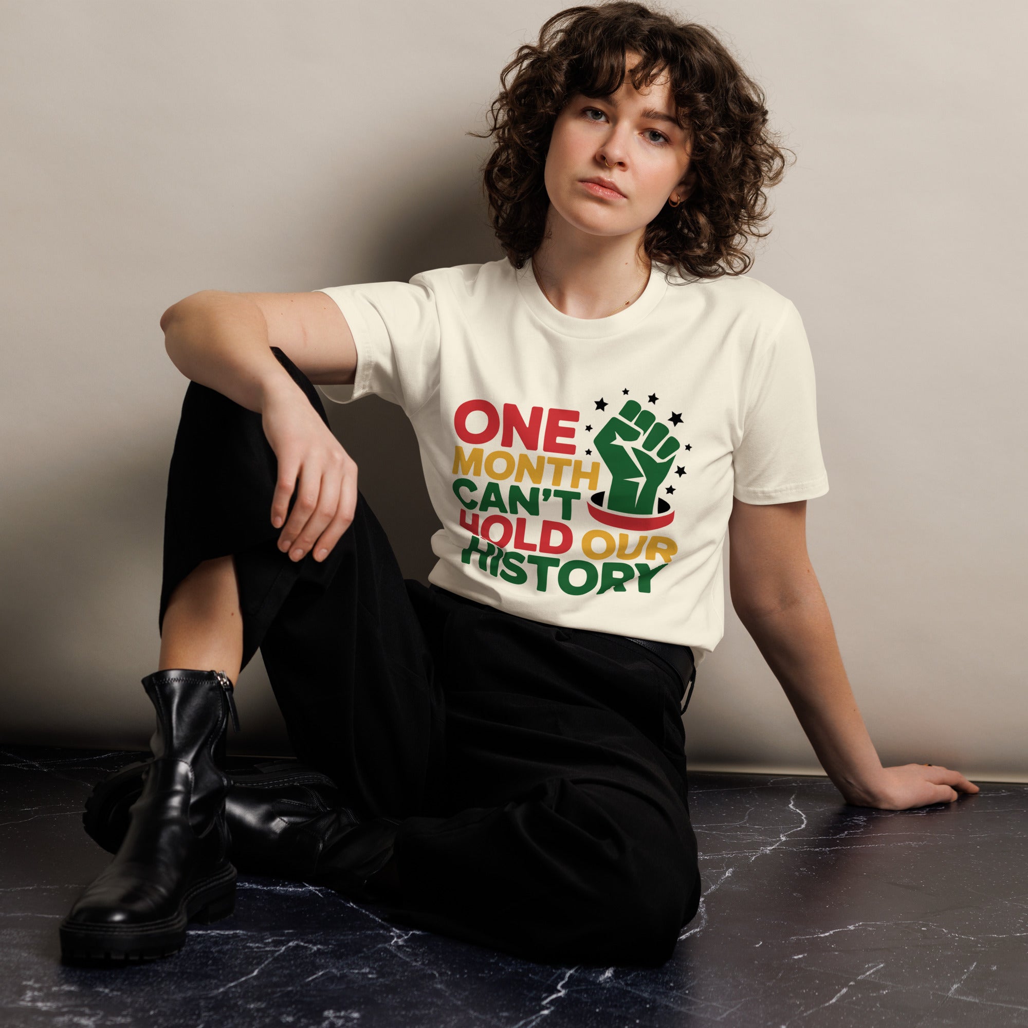 One Month Can't Hold Our History Black Pride Unisex Premium T-shirt | Gallory Hive