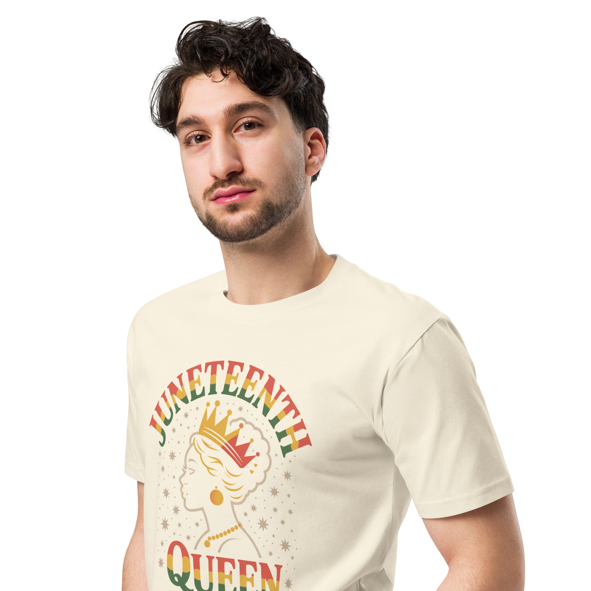 Juneteenth Queen Crown Afro Graphic Unisex Premium T-Shirt | Gallory Hive