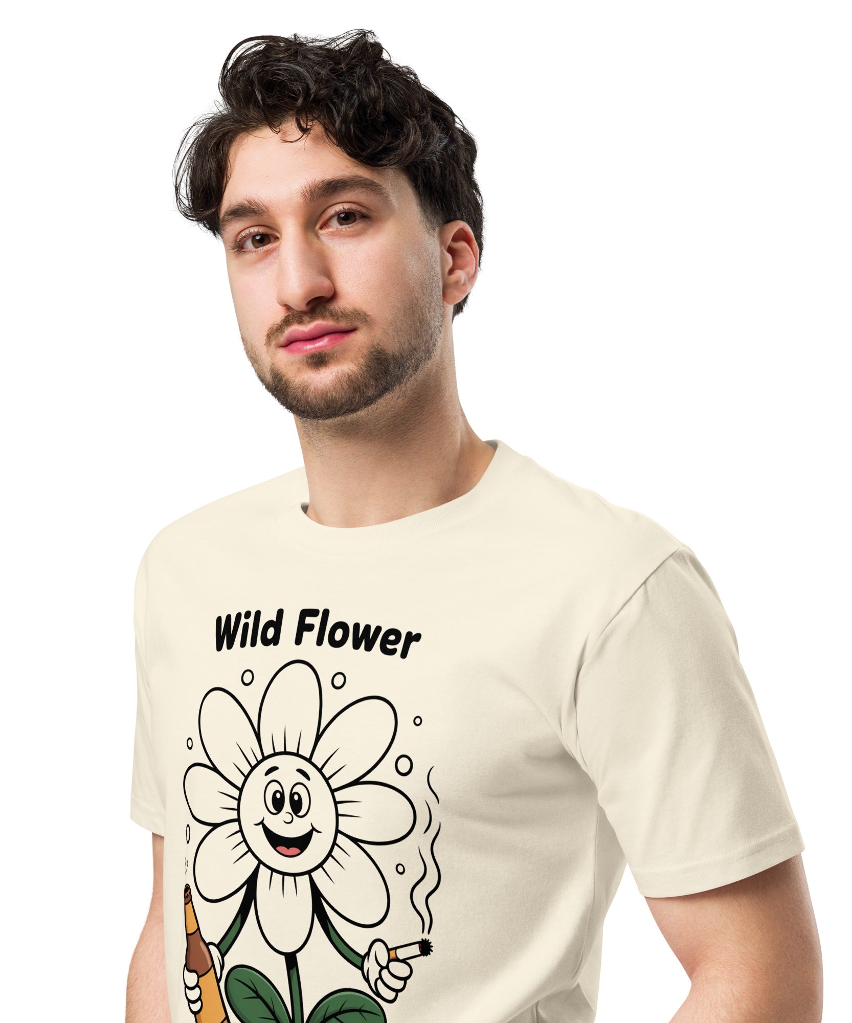 Wildflower Funny Unisex Premium Cotton Graphic T-Shirt | Gallory Hive