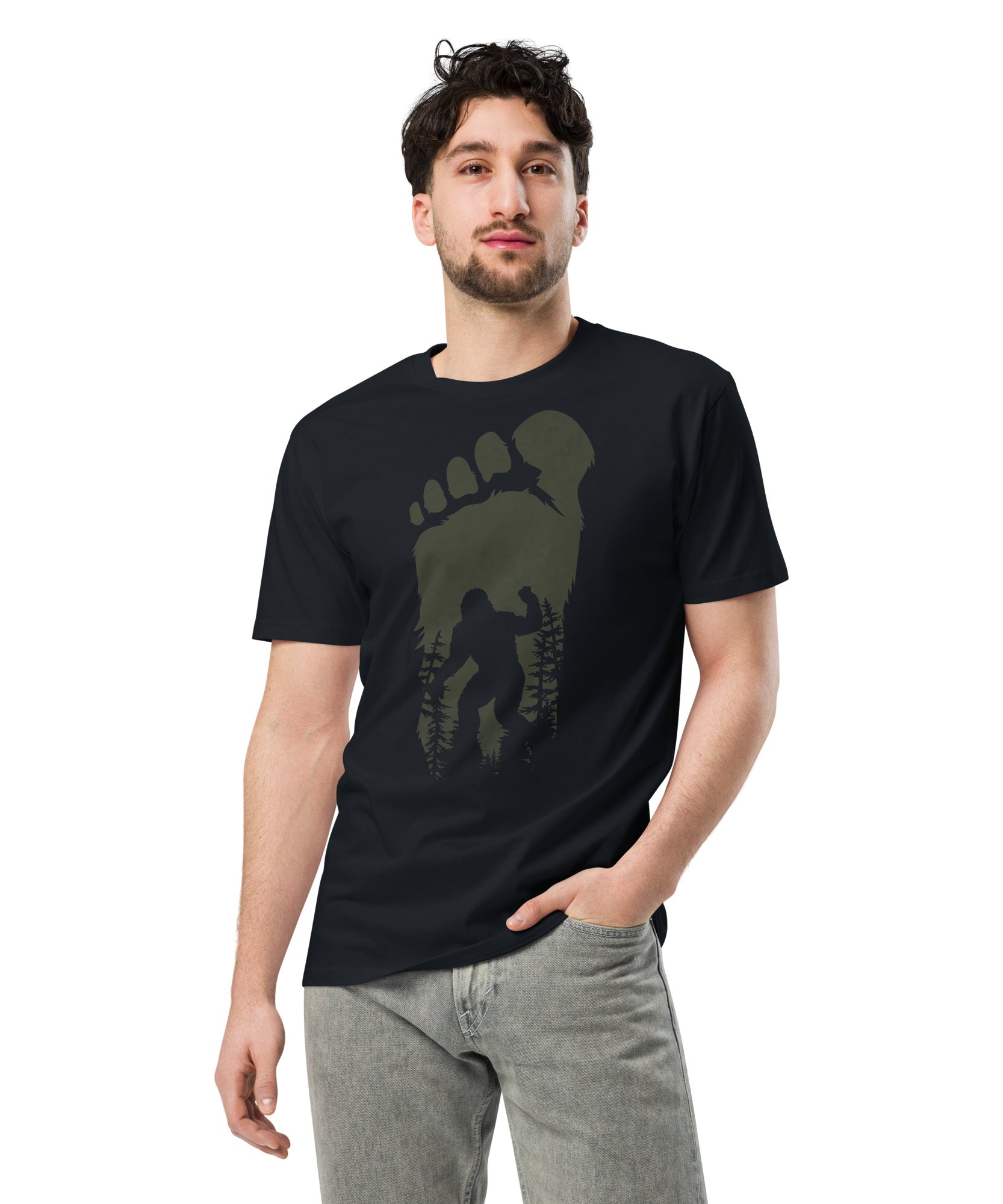 Bigfoot Shadow Art Unisex Graphic T-Shirt | Gallory Hive