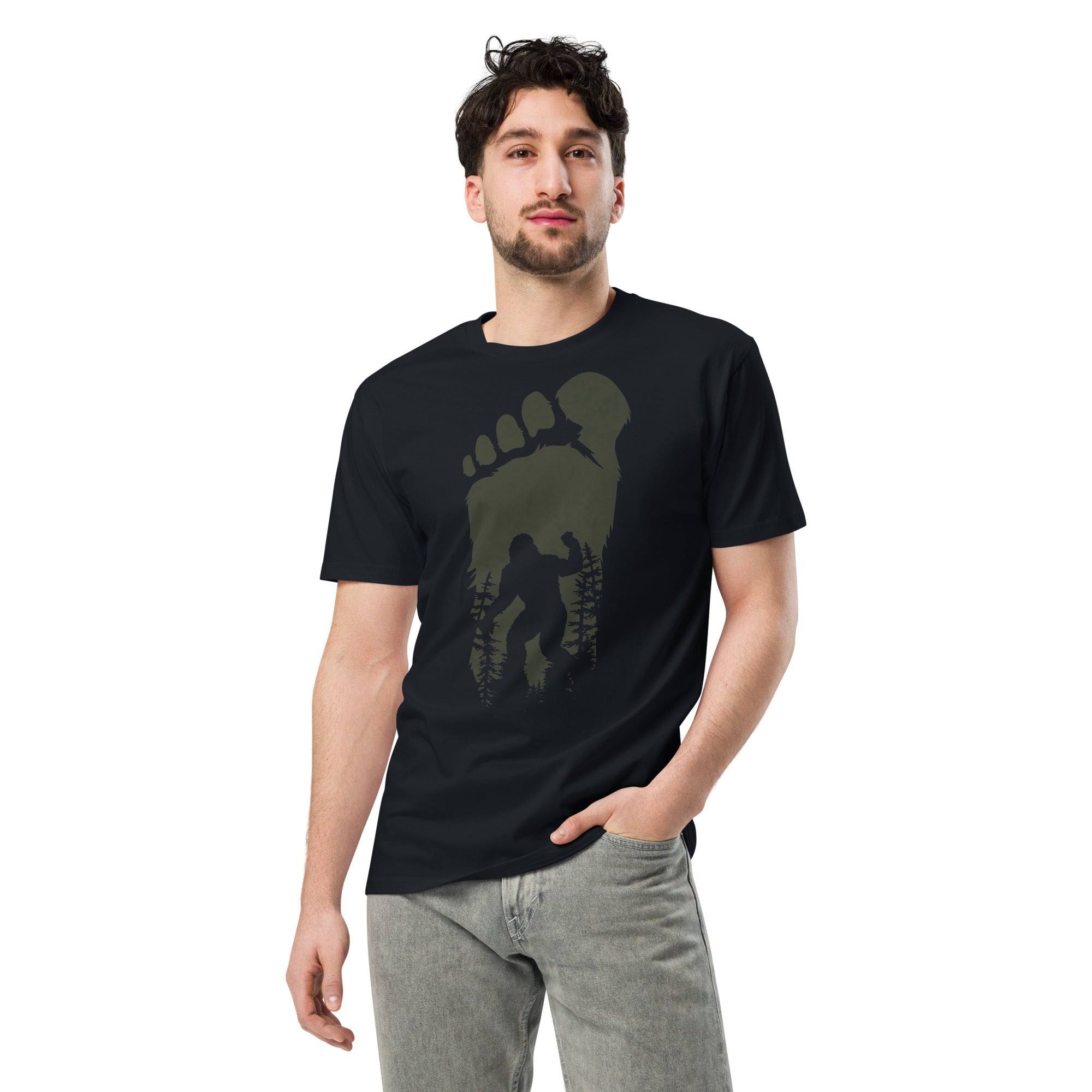 Bigfoot Shadow Art Unisex Graphic T-Shirt | Gallory Hive