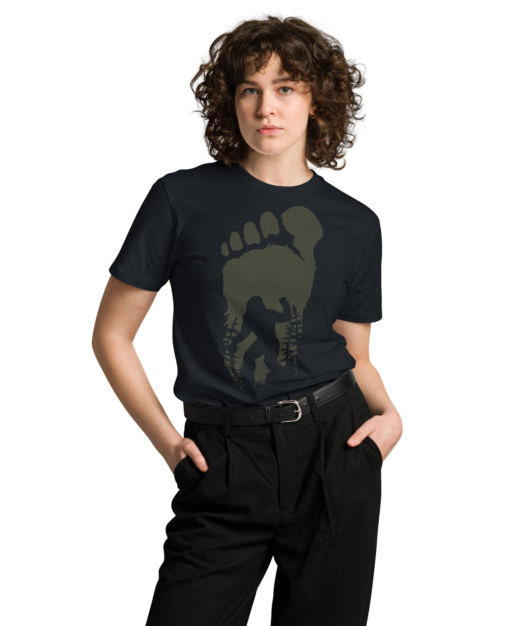 Bigfoot Shadow Art Unisex Graphic T-Shirt | Gallory Hive