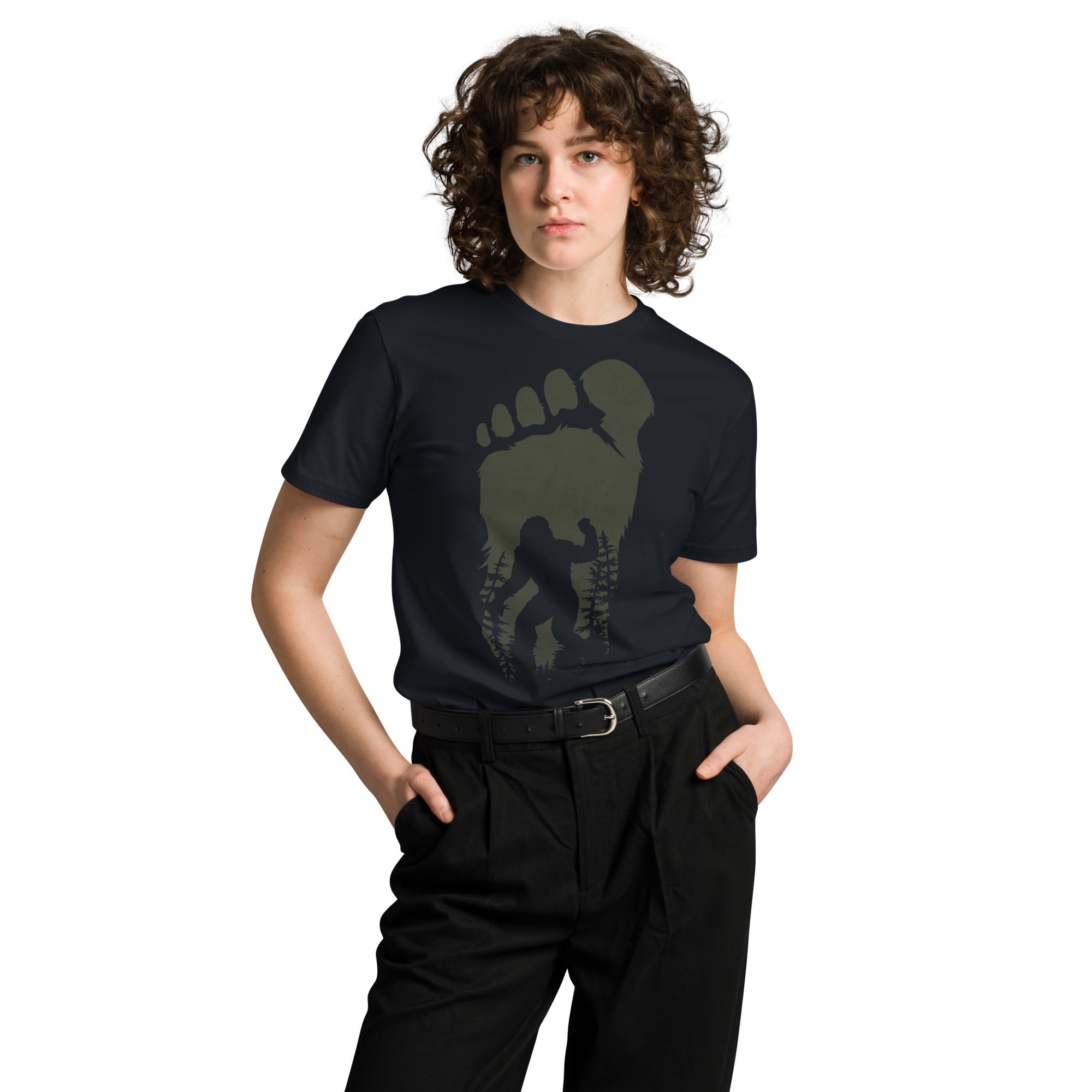 Bigfoot Shadow Art Unisex Graphic T-Shirt | Gallory Hive