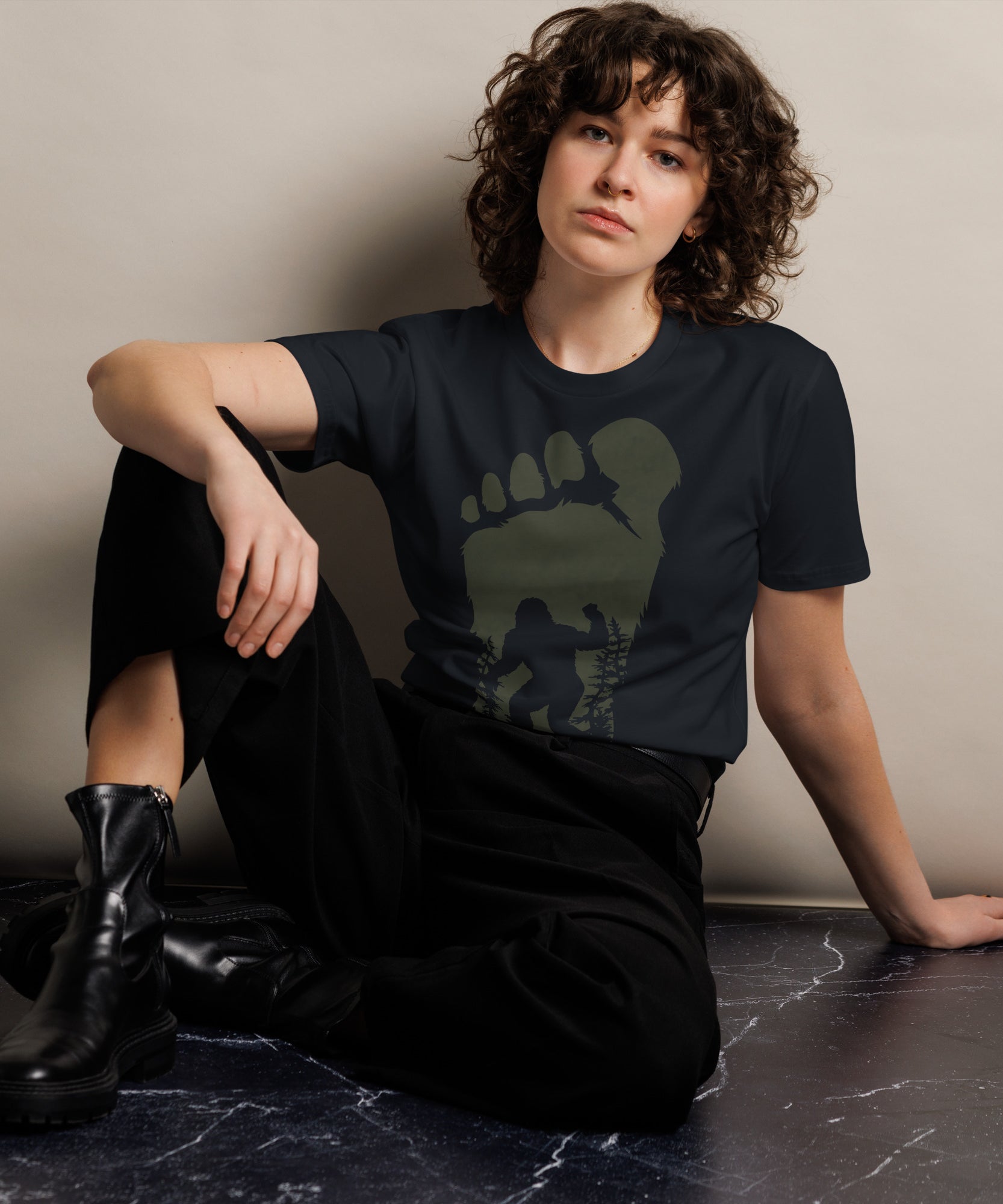 Bigfoot Shadow Art Unisex Graphic T-Shirt | Gallory Hive