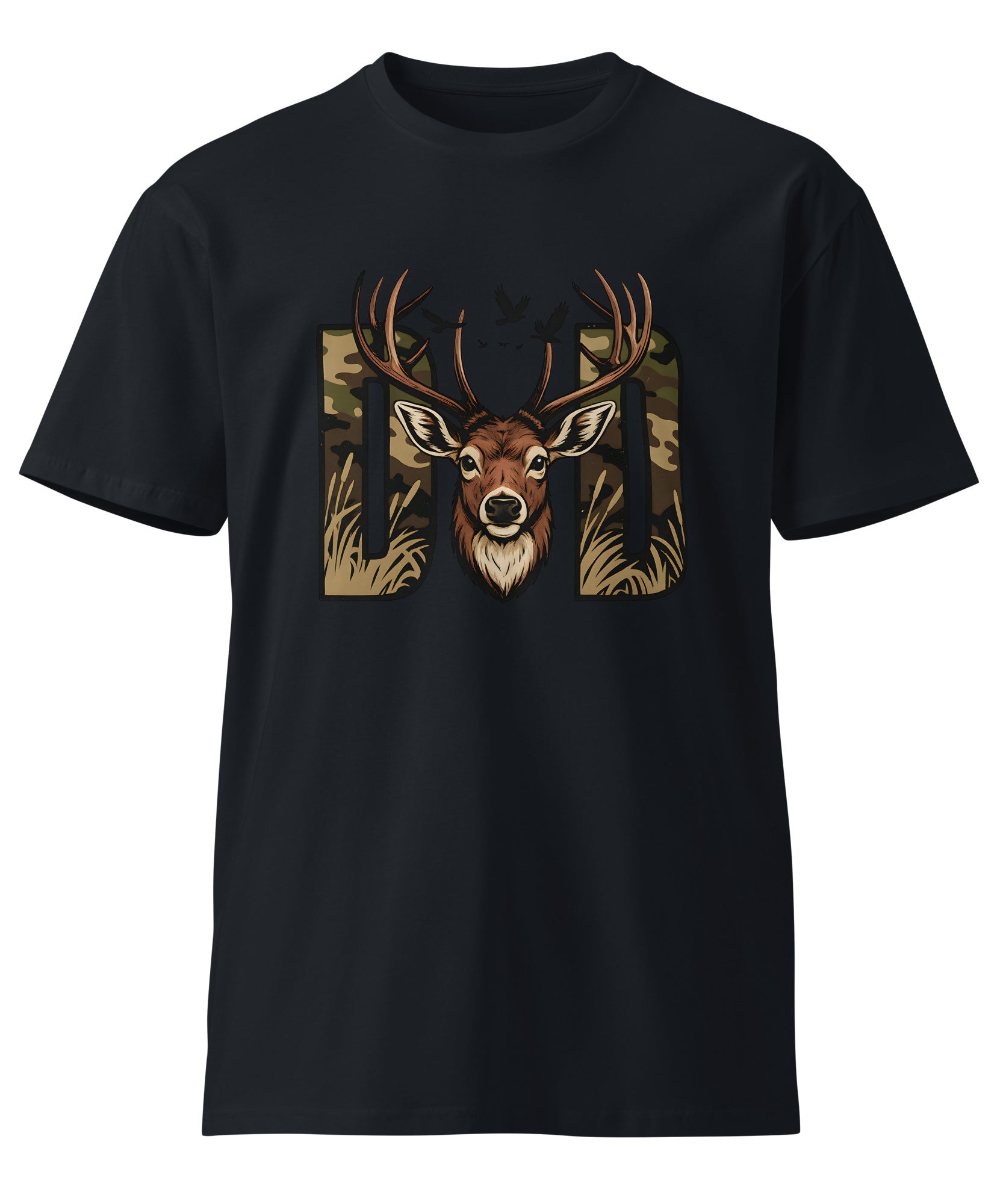 Dad Deer Hunting Premium Cotton T-Shirt | Gallory Hive