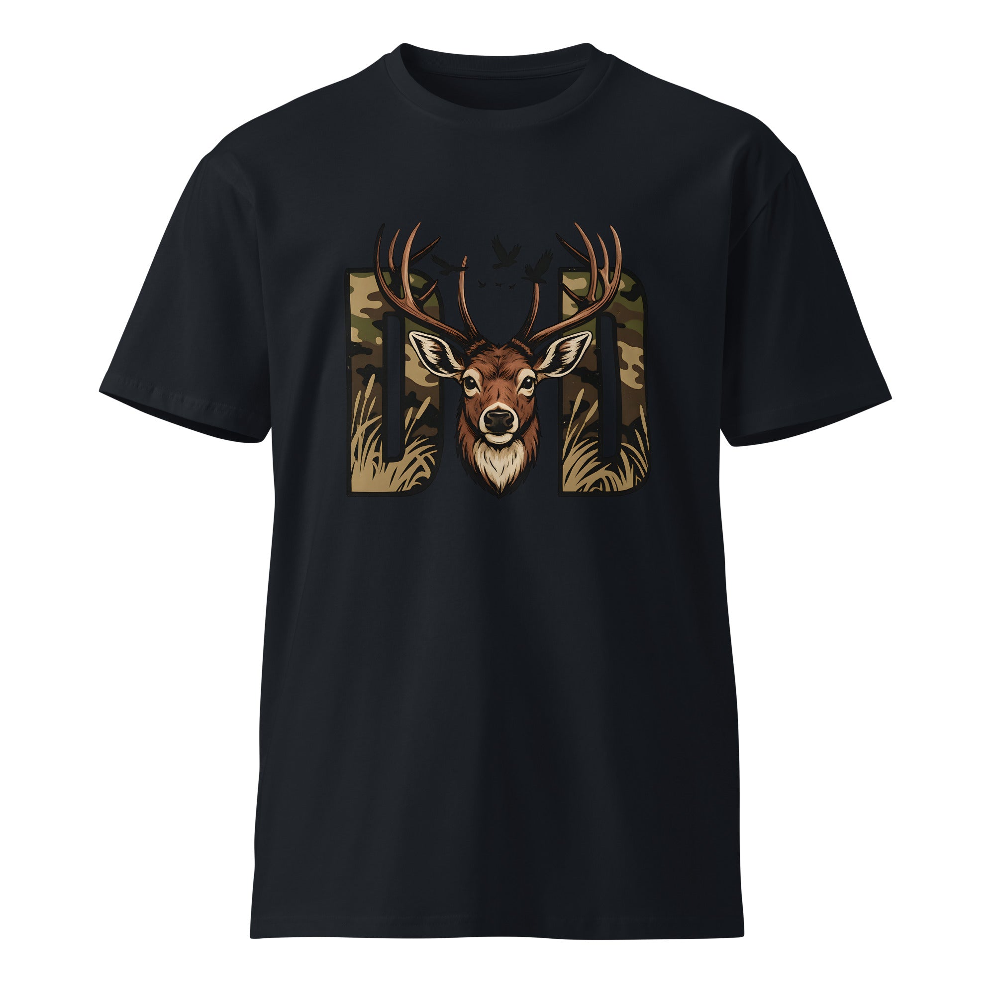 Dad Deer Hunting Premium Cotton T-Shirt | Gallory Hive