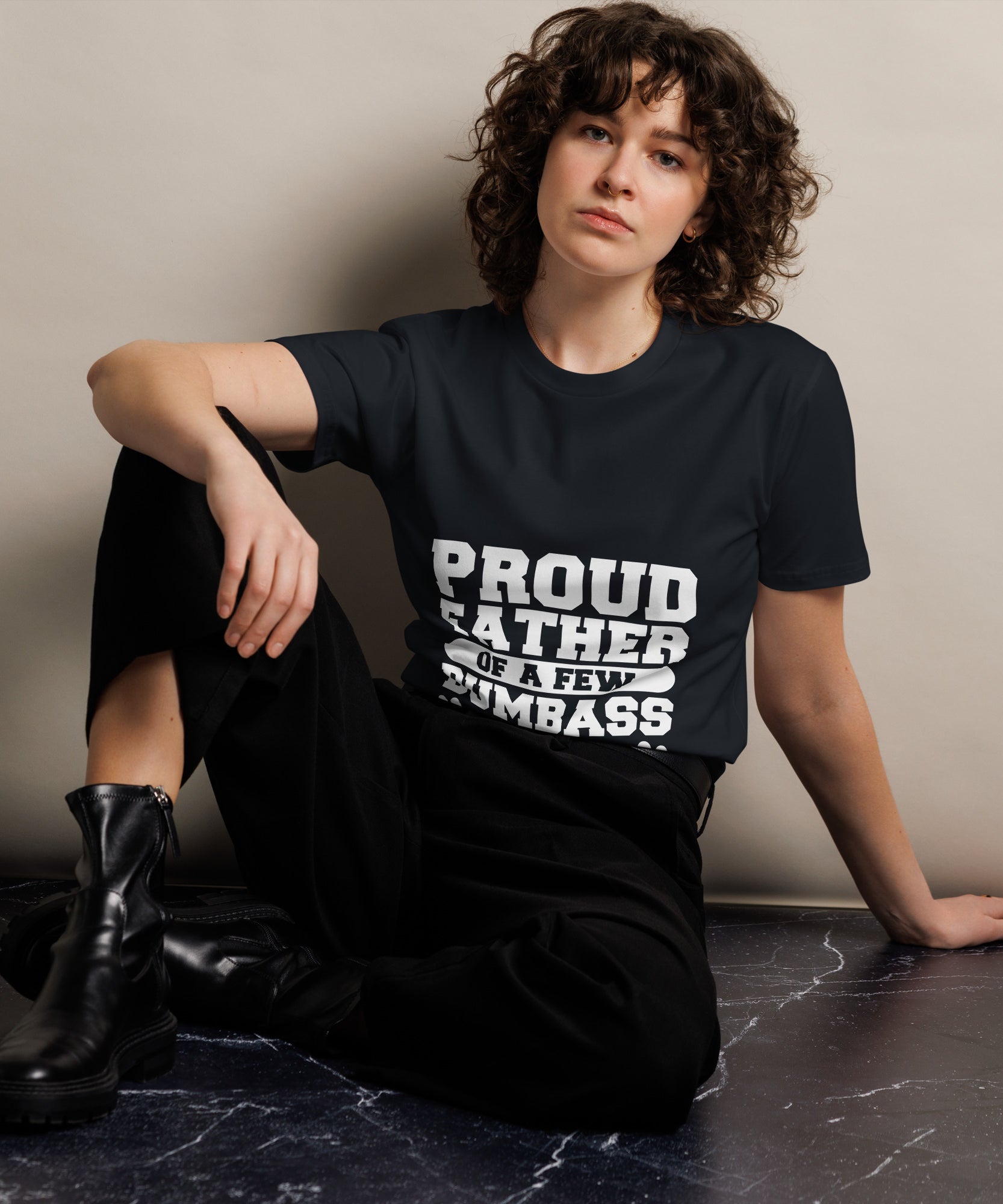 Proud Father Funny Quote Premium Unisex T-Shirt | Gallory Hive