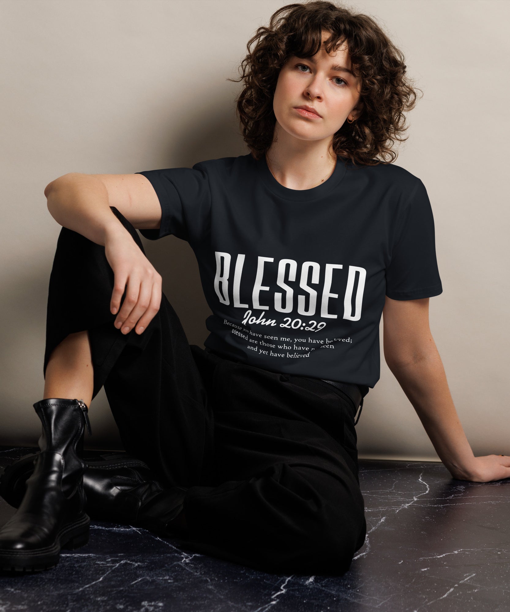 Blessed Faith Inspirational Unisex Premium Cotton T-Shirt | Gallory Hive