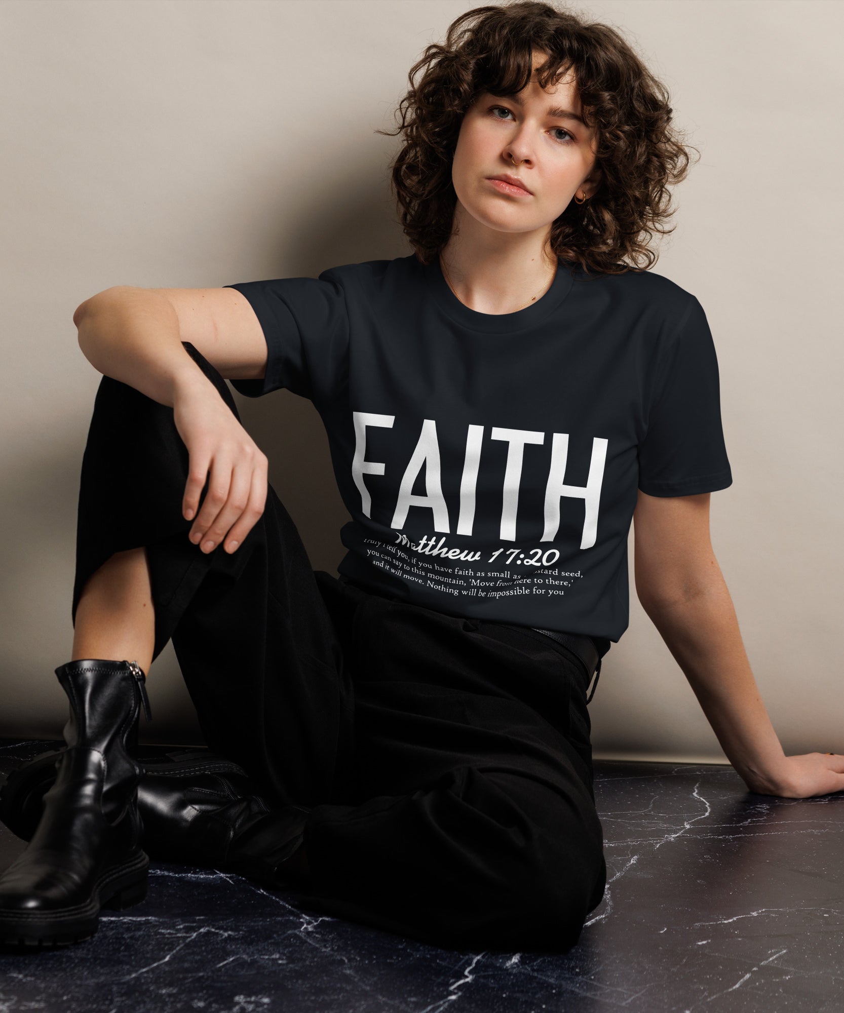 Faith Inspirational Premium Unisex Cotton T-Shirt | Gallory Hive