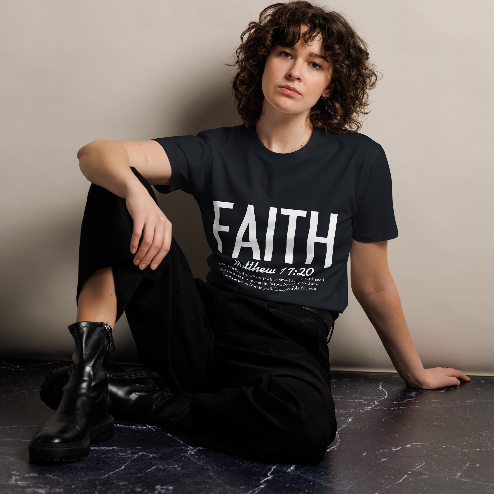 Faith Inspirational Premium Unisex Cotton T-Shirt | Gallory Hive