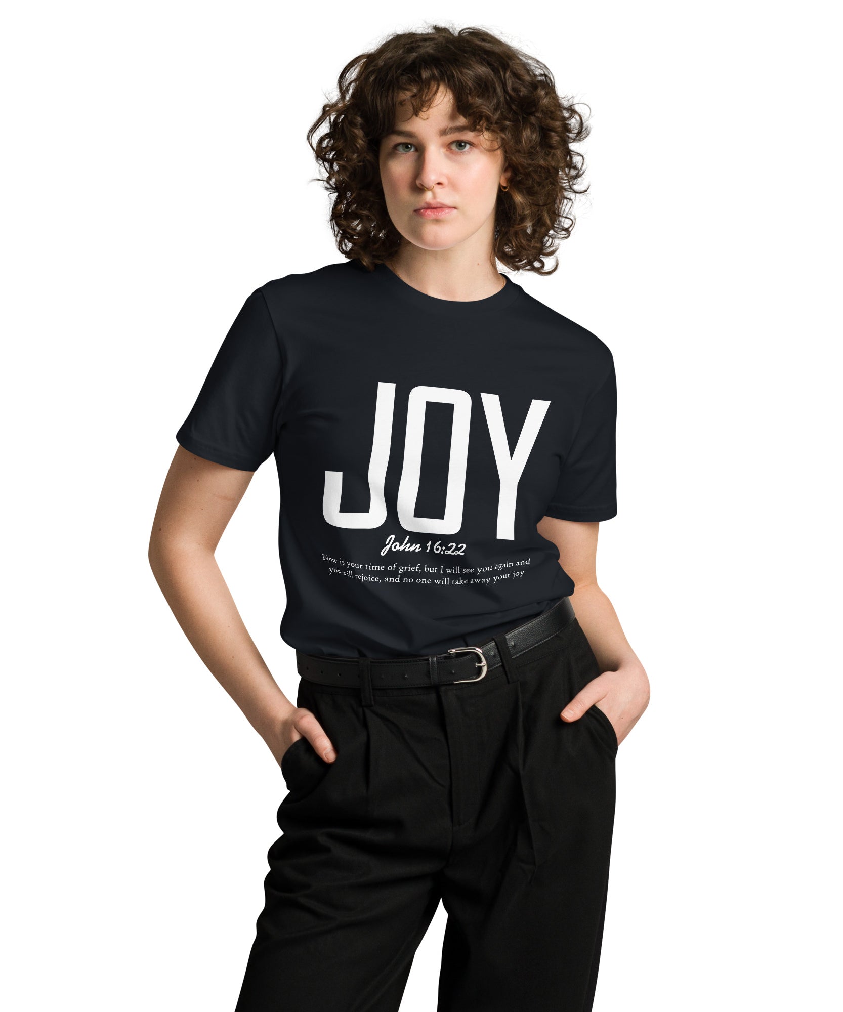Joy Faith Inspirational Premium Unisex Cotton T-Shirt | Gallory Hive