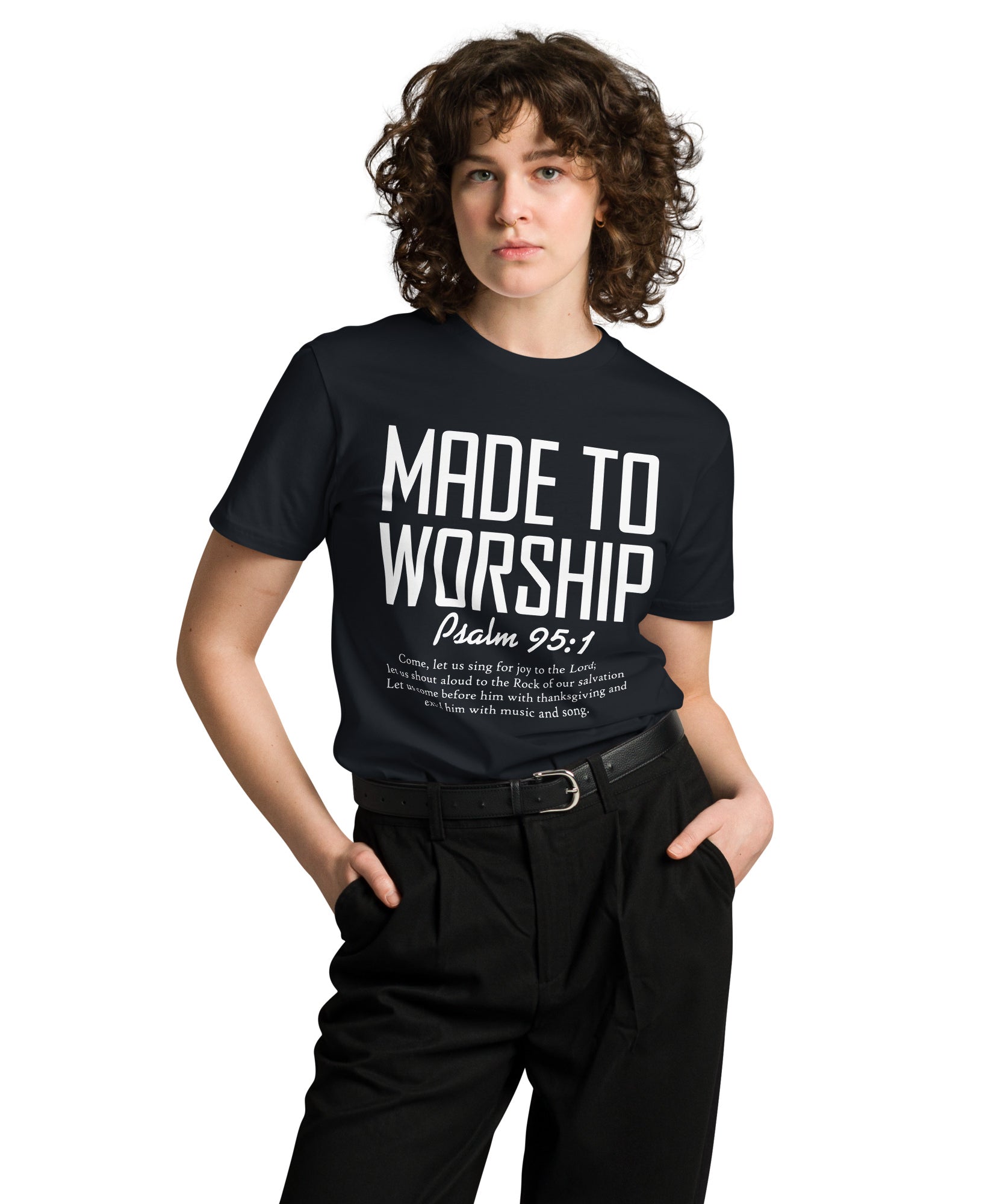 Made to Worship Inspirational Premium Cotton T-Shirt | Gallory Hive