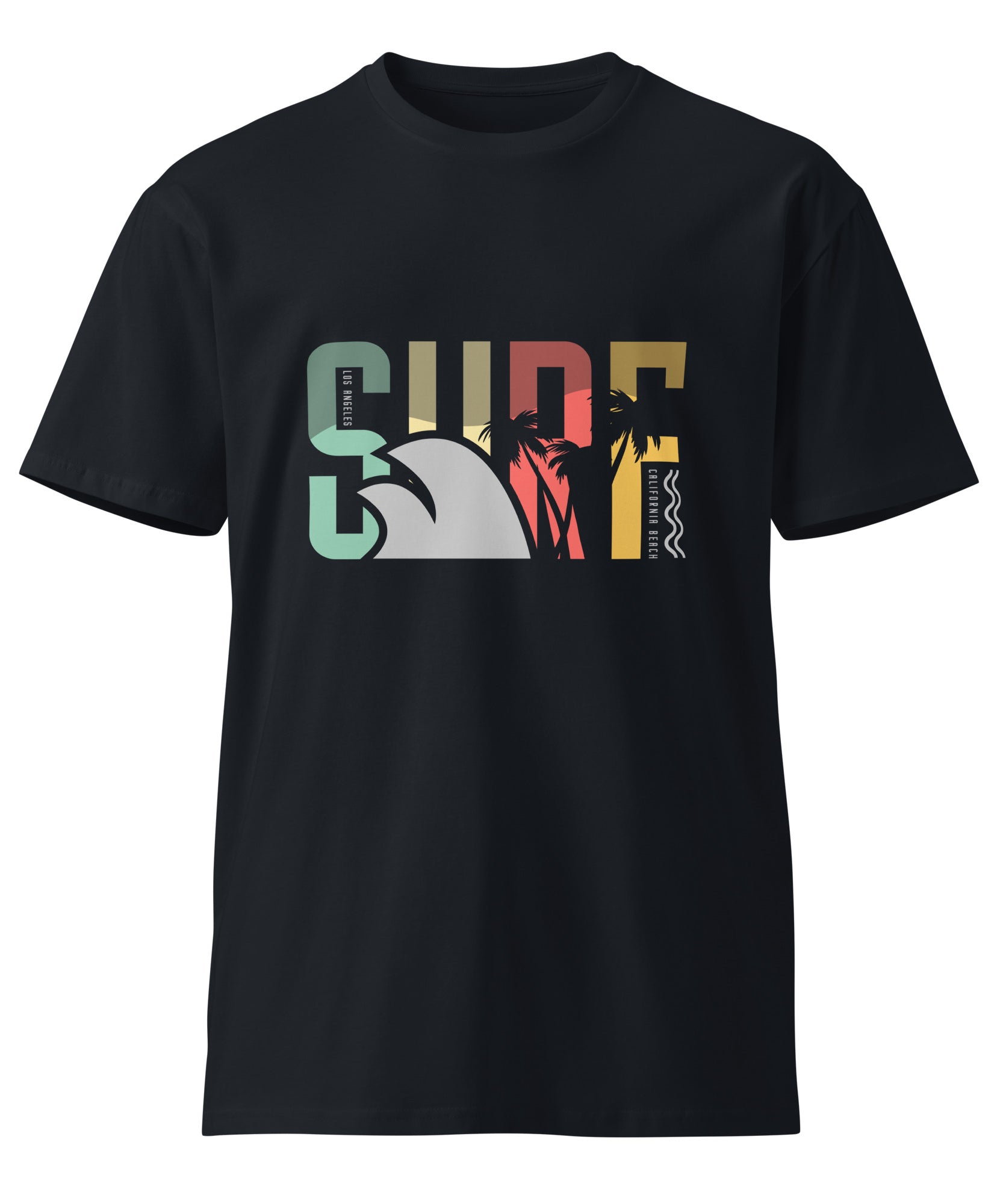 Retro Surf Beach Premium Unisex Cotton T-Shirt | Gallory Hive