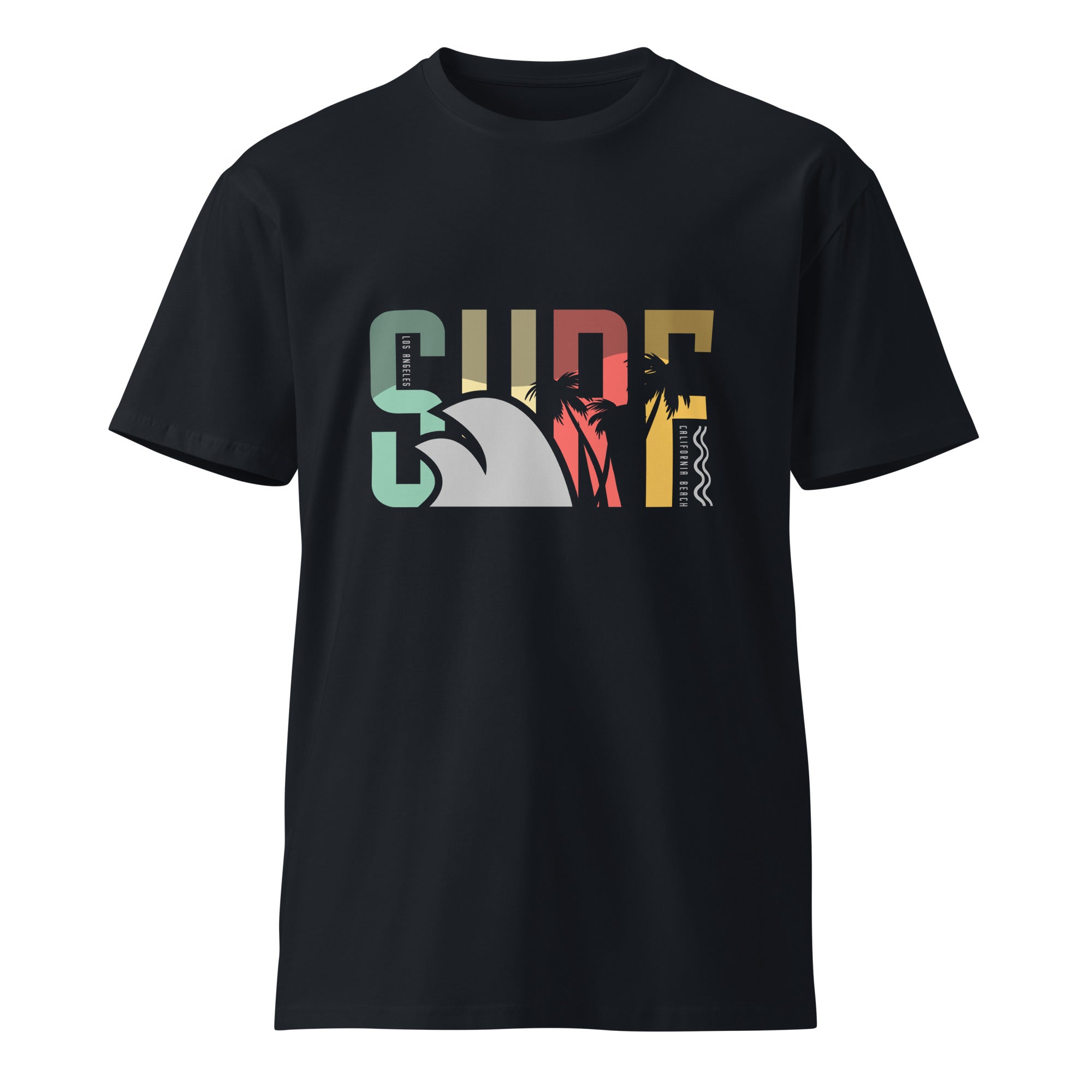 Retro Surf Beach Premium Unisex Cotton T-Shirt | Gallory Hive
