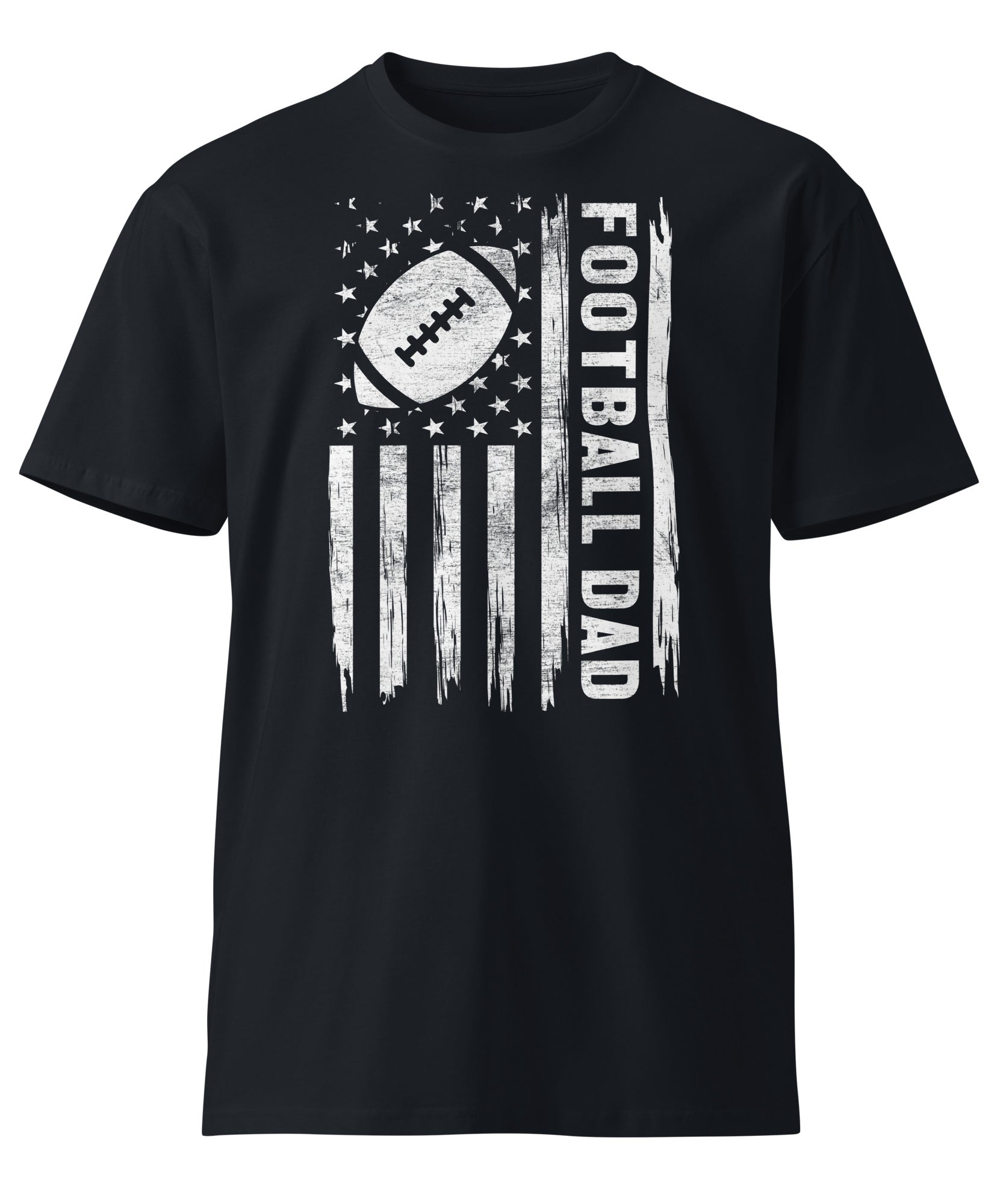 Football Dad American Flag Unisex Cotton T-Shirt